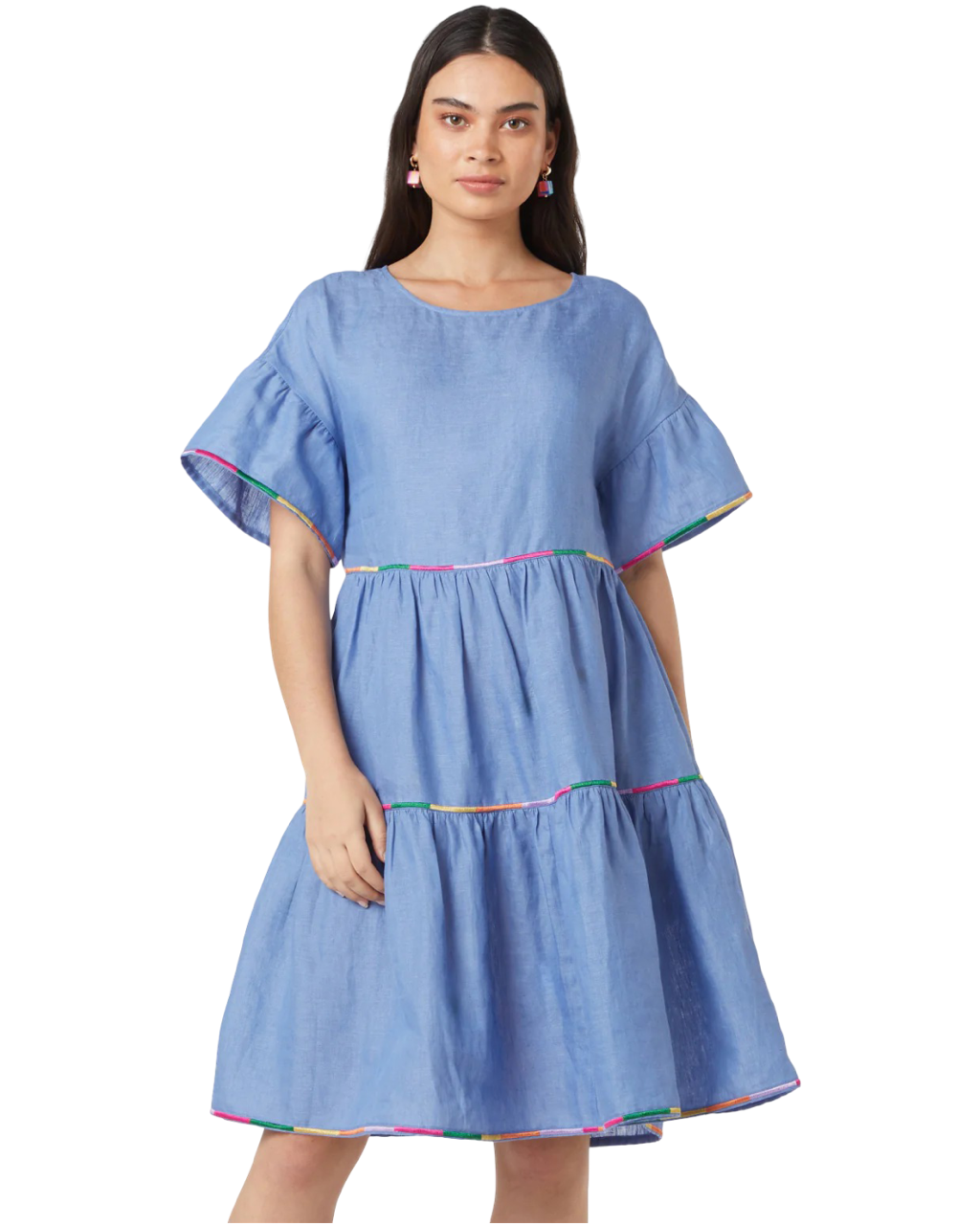Size 16 | Gorman Tiered Linen Mini Dress