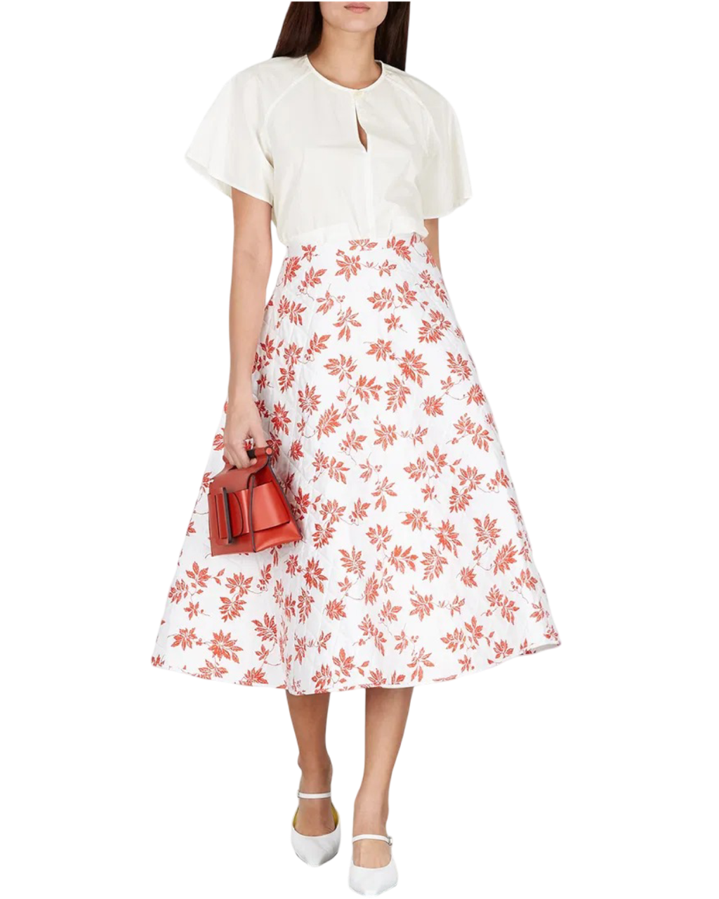 Size 4 (XL) | Lee Mathews Cotton Floral Midi Skirt