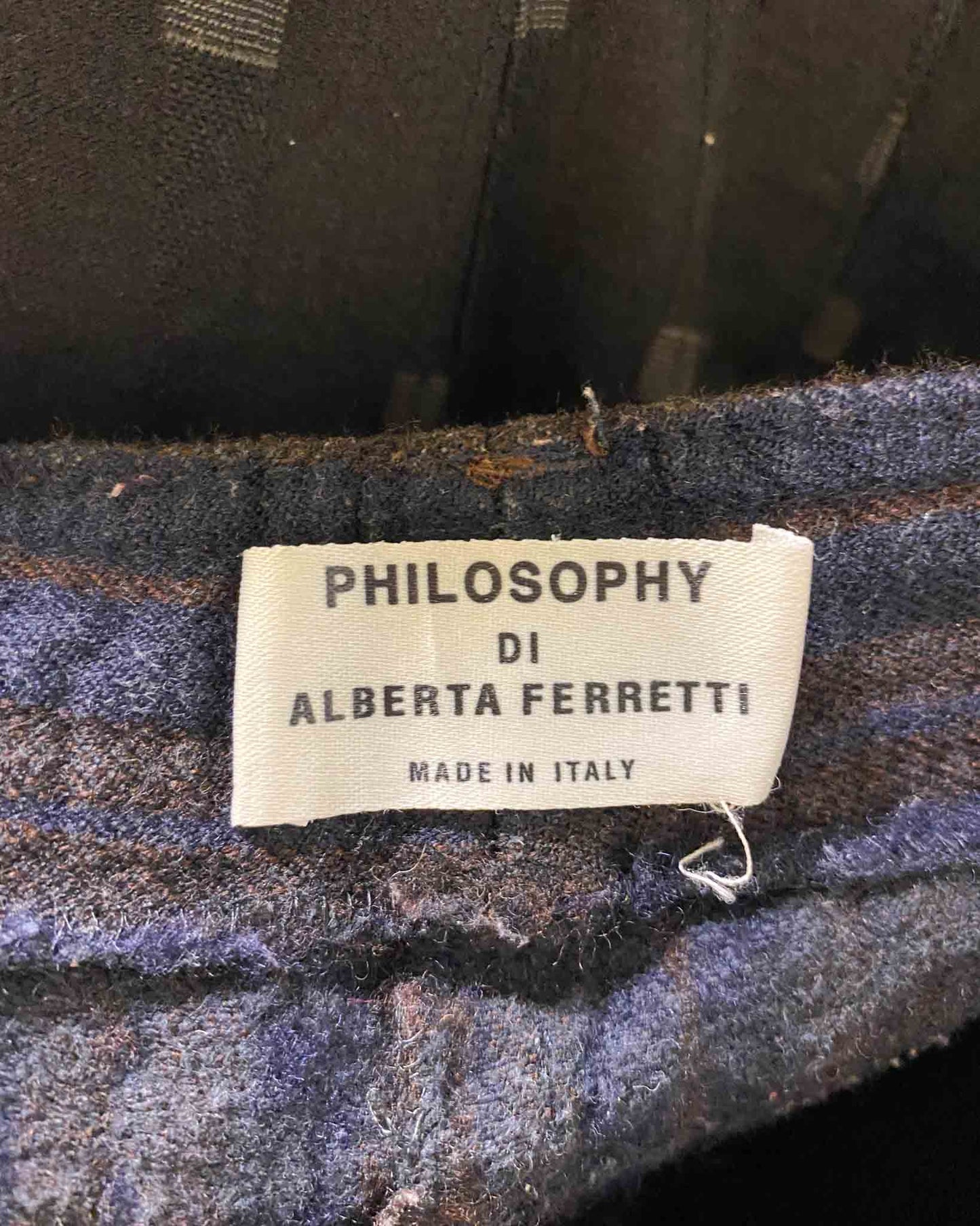 Size 40 (10) | Philosophy Alberta Ferretti Y2K Wool Cotton Jacquard Pants