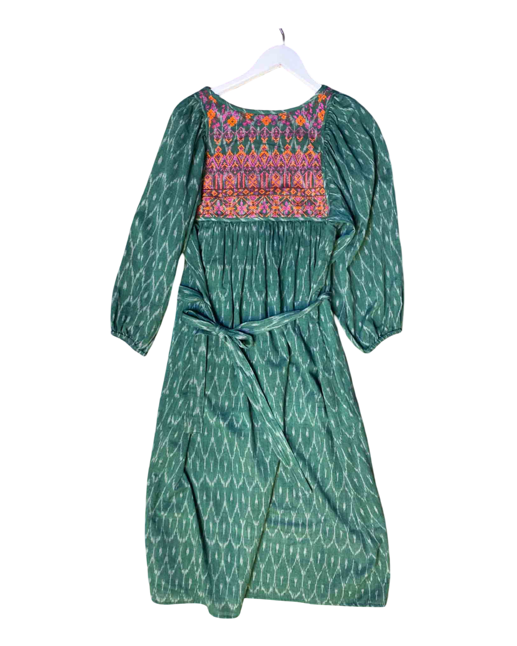 Size XS | Megan Park Cross Stitch Cotton Midi Dress