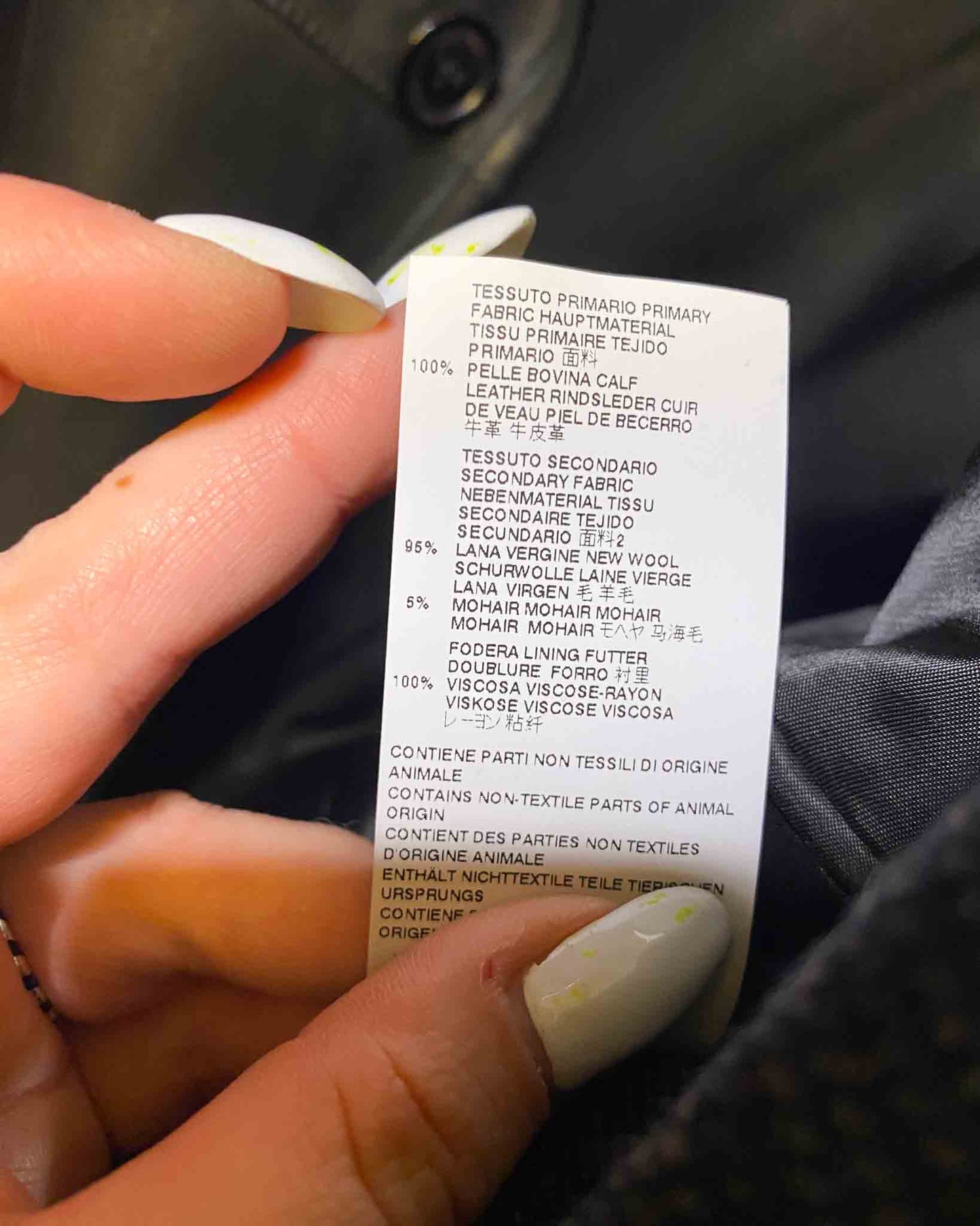 Size 52 (L) | Victor & Rolf Leather and Wool Jacket