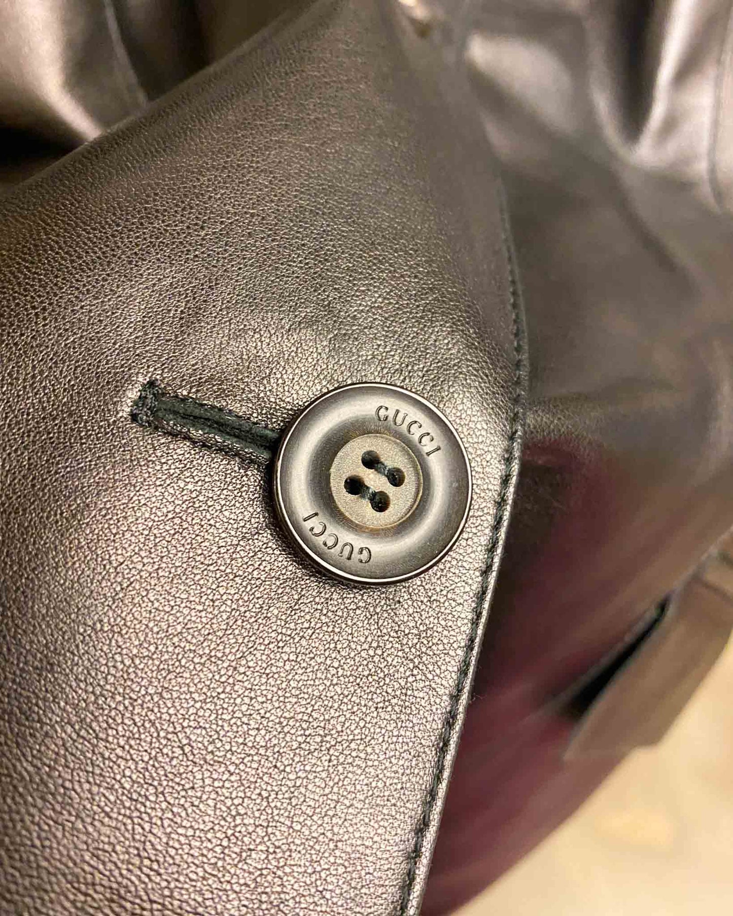 Size 44 (8/10) | Gucci Y2K 1999 Leather Jacket