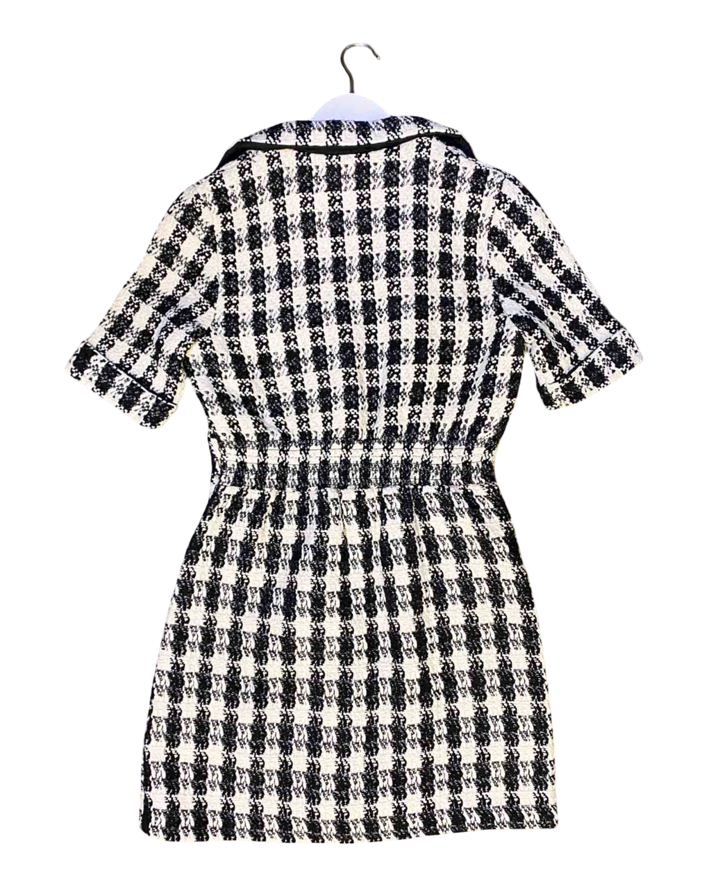 Size 34 (6) | Maje Houndstooth Tweed Mini Dress