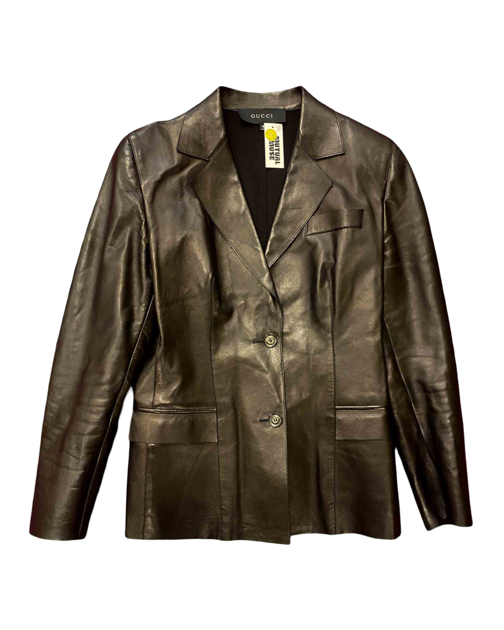 Size 44 (8/10) | Gucci Y2K 1999 Leather Jacket
