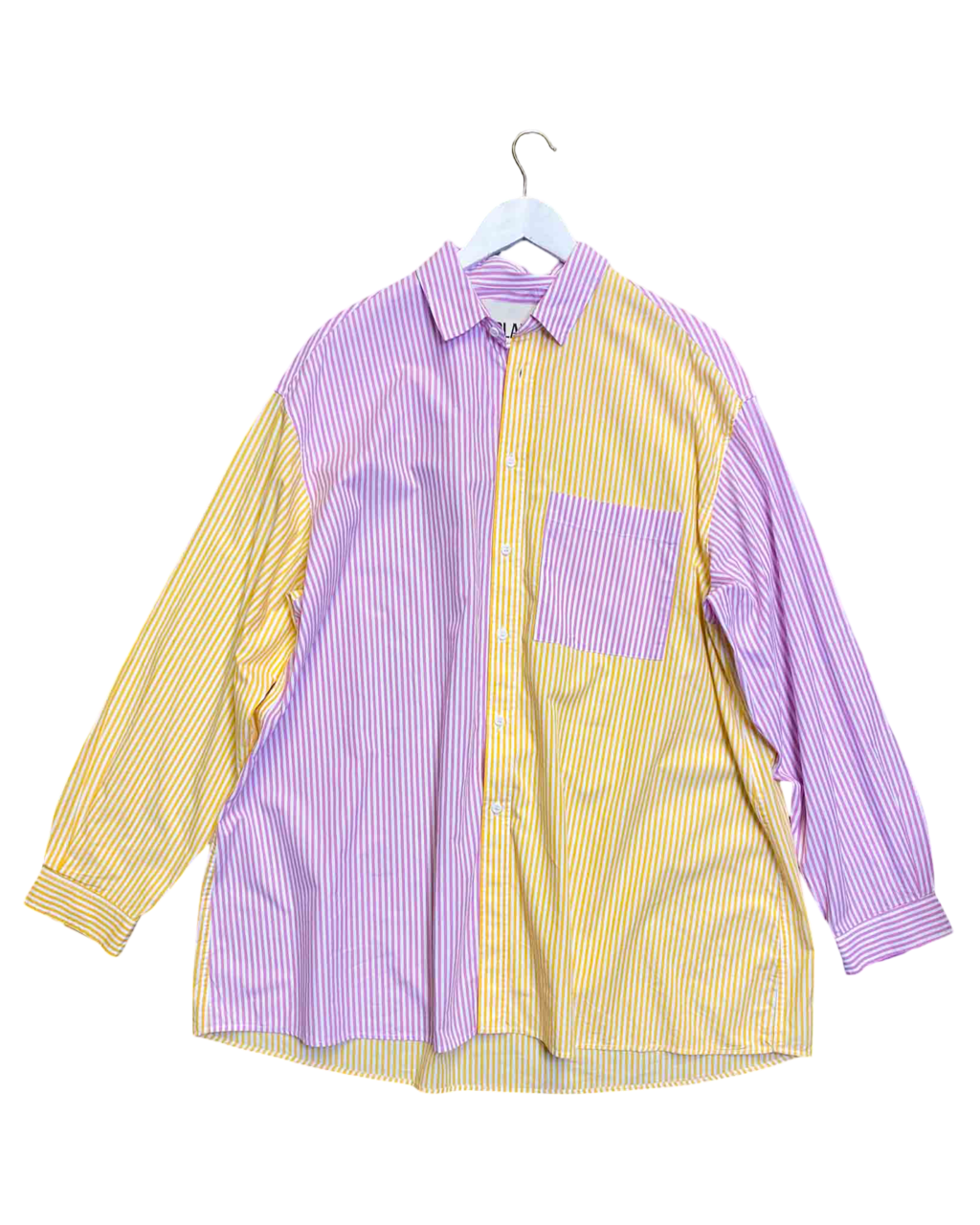 Size XL | Blanca Striped Cotton Shirt