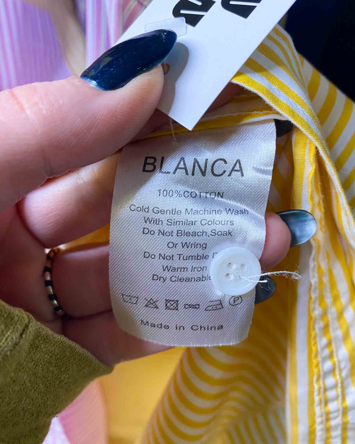 Size XL | Blanca Striped Cotton Shirt