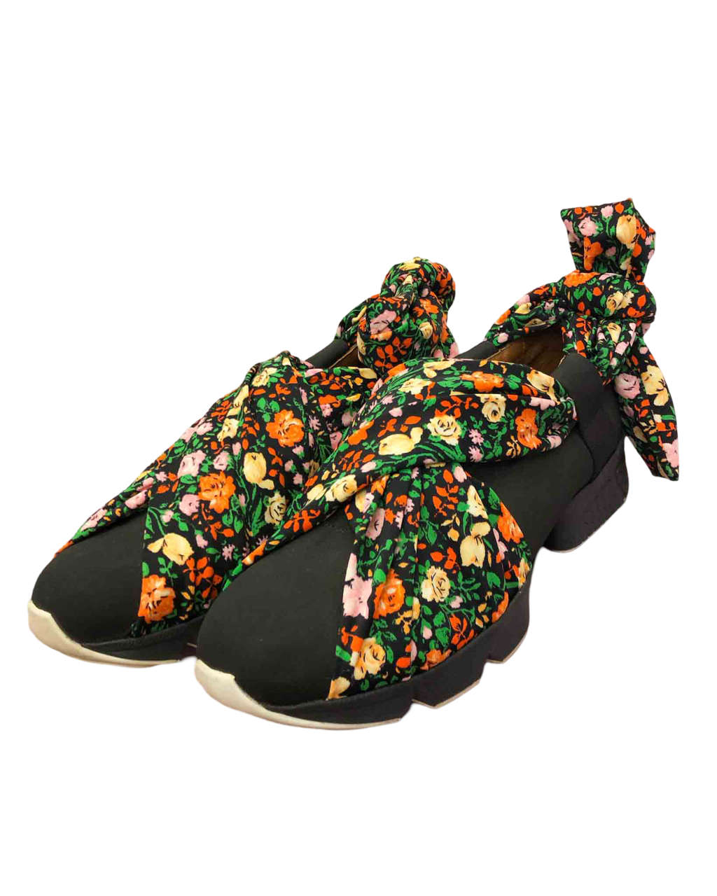 Size 38 | Ganni Floral Tie Shoes