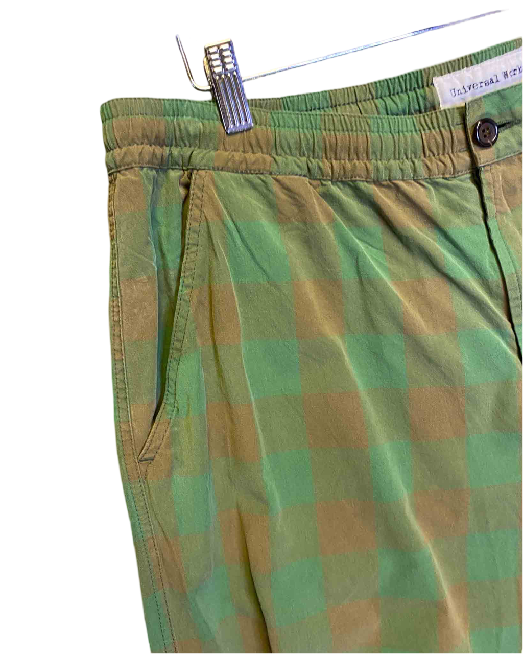 Size XL | Universal Works Cotton Check Pants