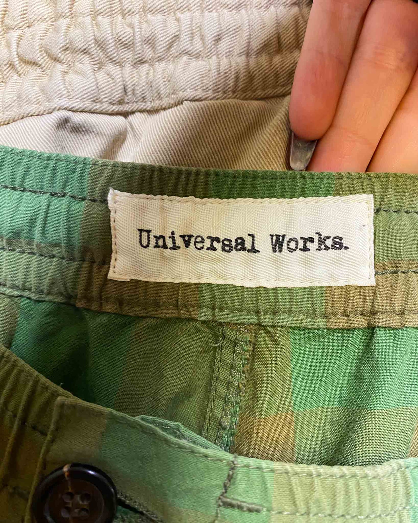 Size XL | Universal Works Cotton Check Pants