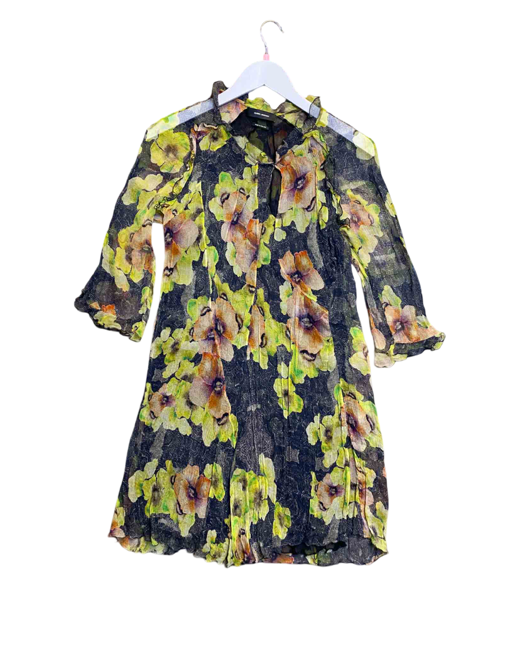 Size 38 (10) | Isabel Marant Floral Crinkle Silk Dress