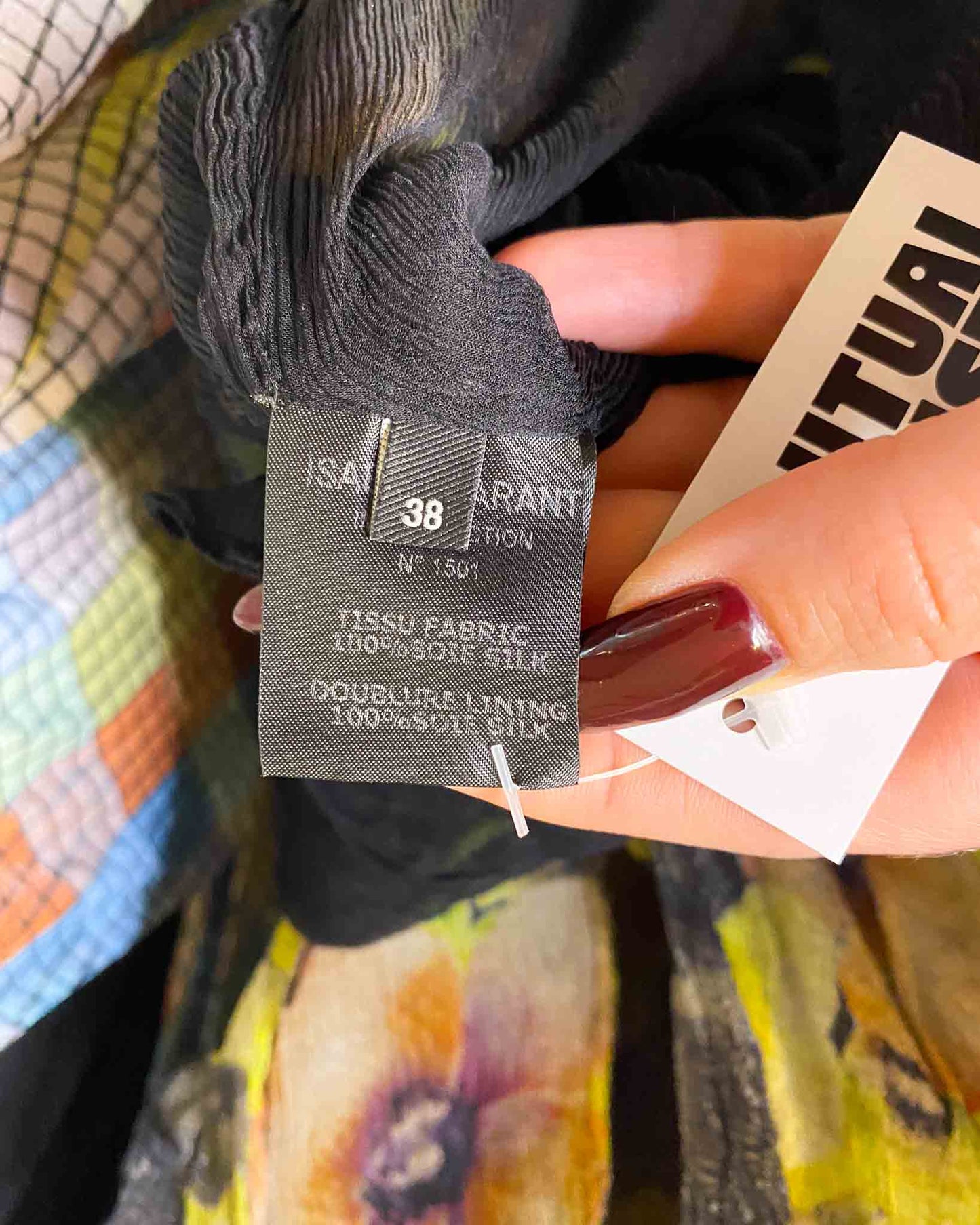 Size 38 (10) | Isabel Marant Floral Crinkle Silk Dress
