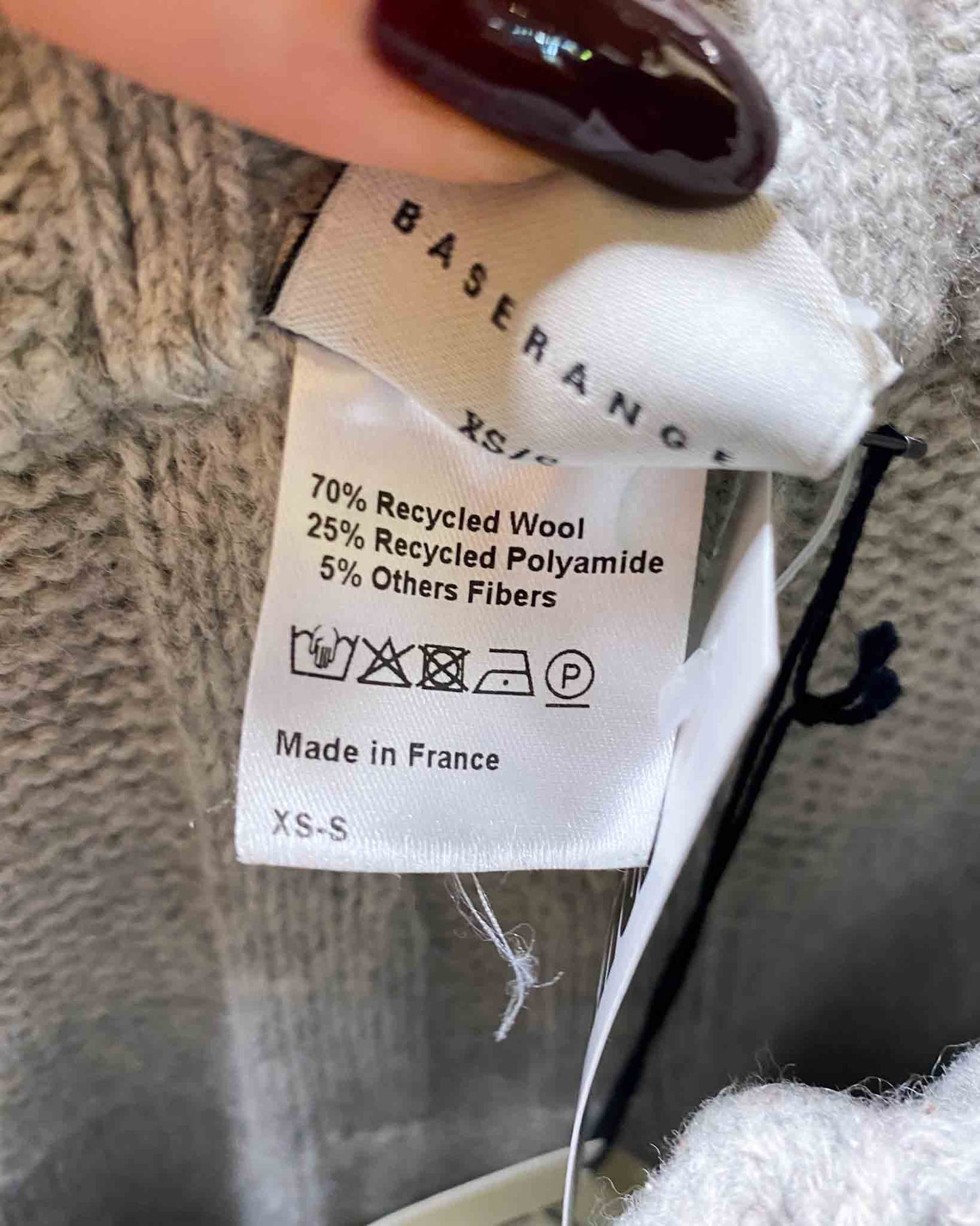 Size S | Baserange Wool Blend Check Pants With Tags