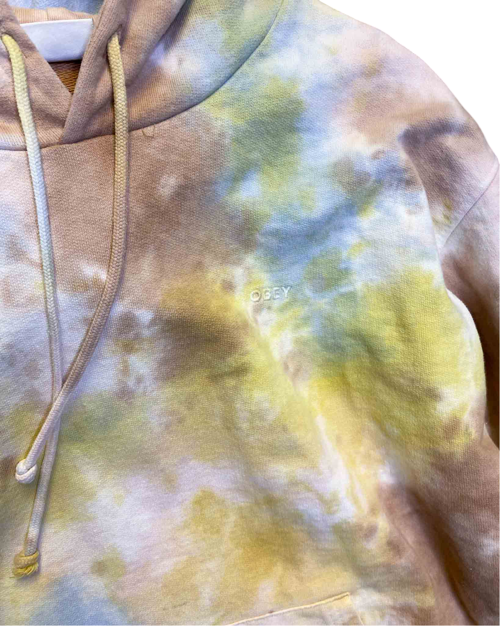 Size L | Obey Cotton Tie Dye Hoodie