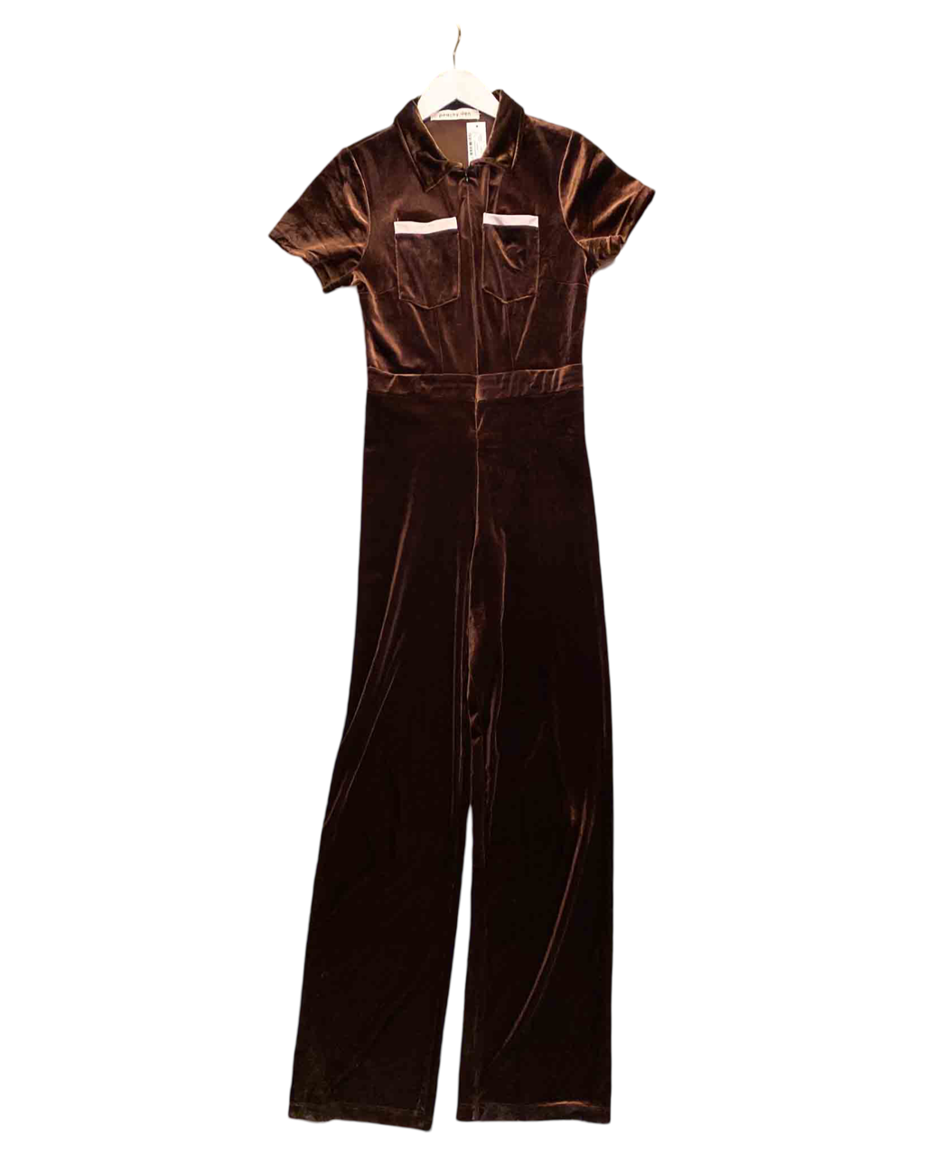Size L | Peachy Den Velour Jumpsuit