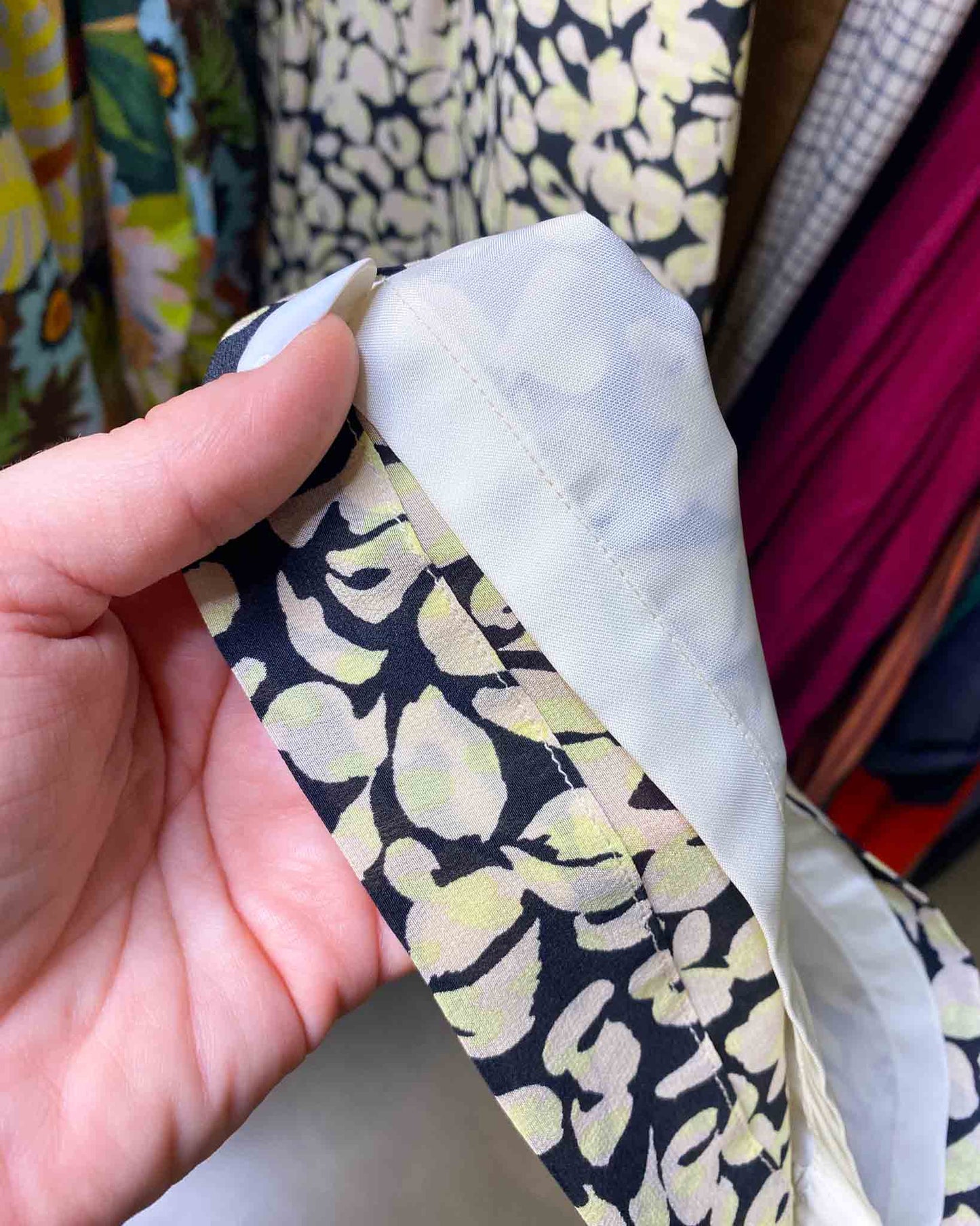 Size S | Dominque Healy Floral Silk Pants