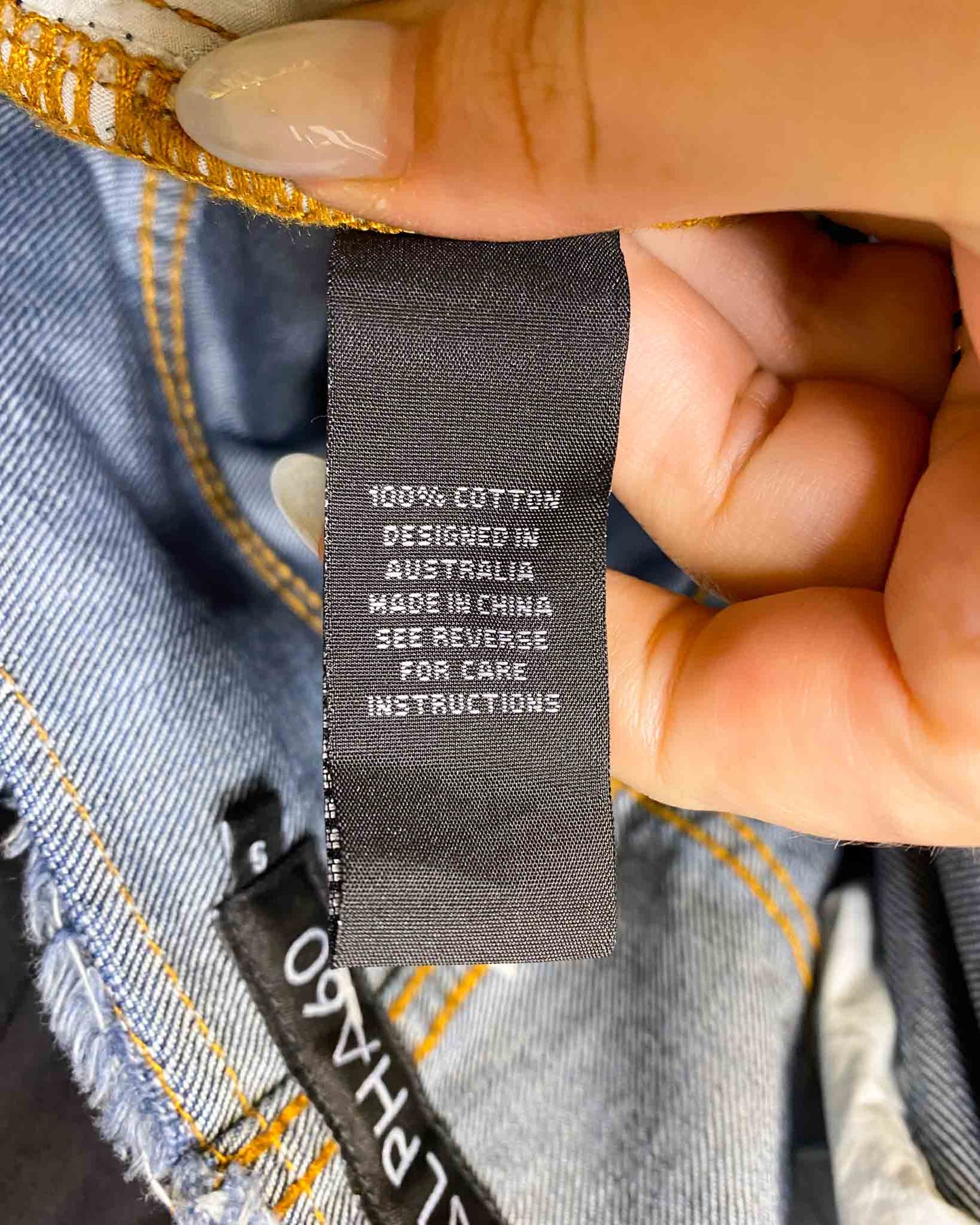 Size S | Alpha60 Frayed Denim Maxi Skirt