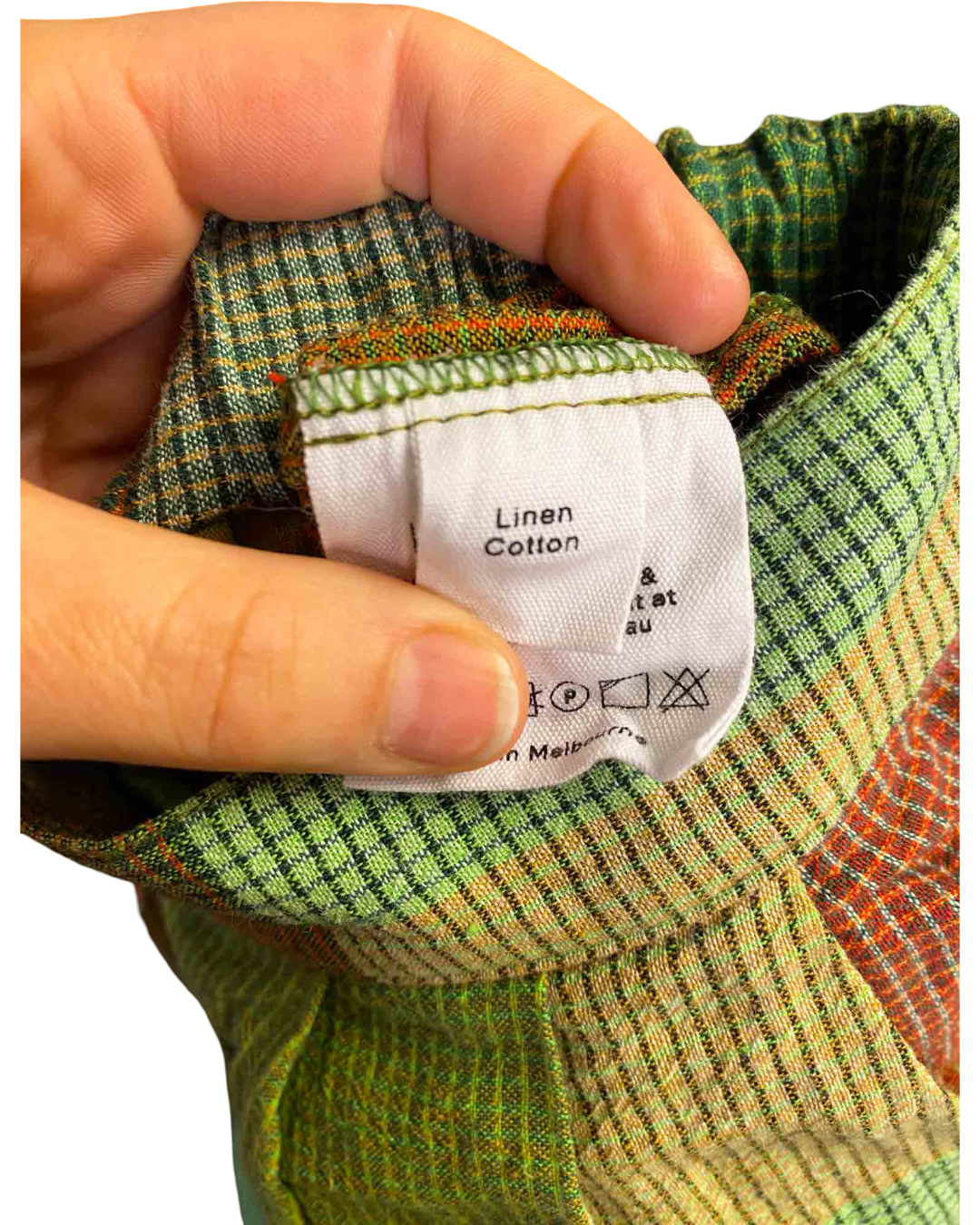 Size 8 | Kuwaii Green and Orange Check Culottes