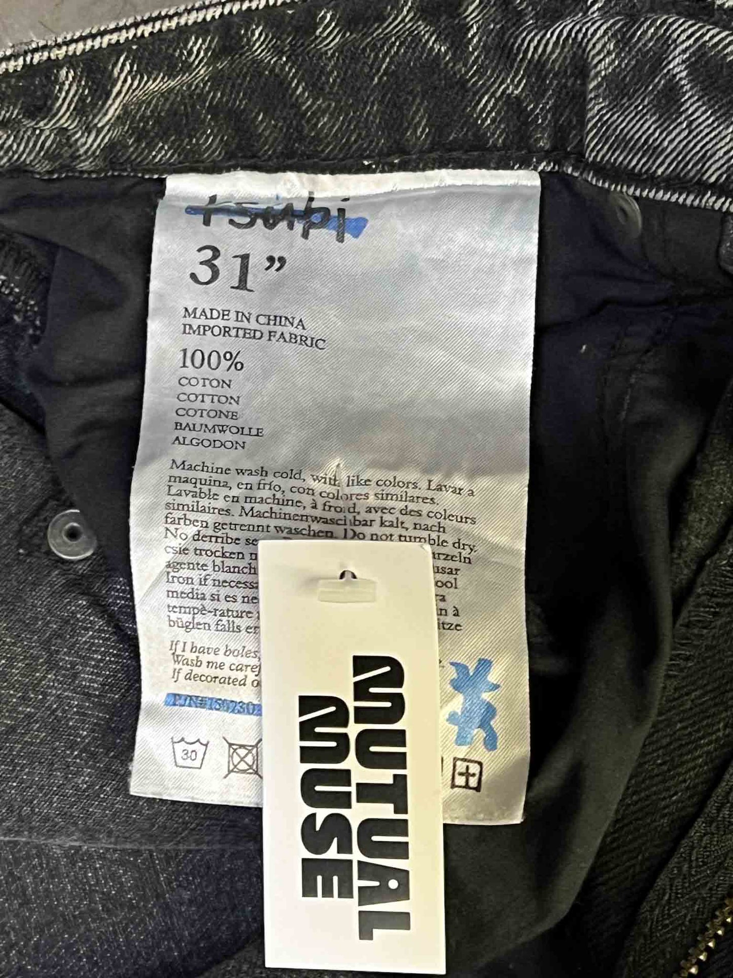 Size 31 | Ksubi Greywash Straight Leg Jeans