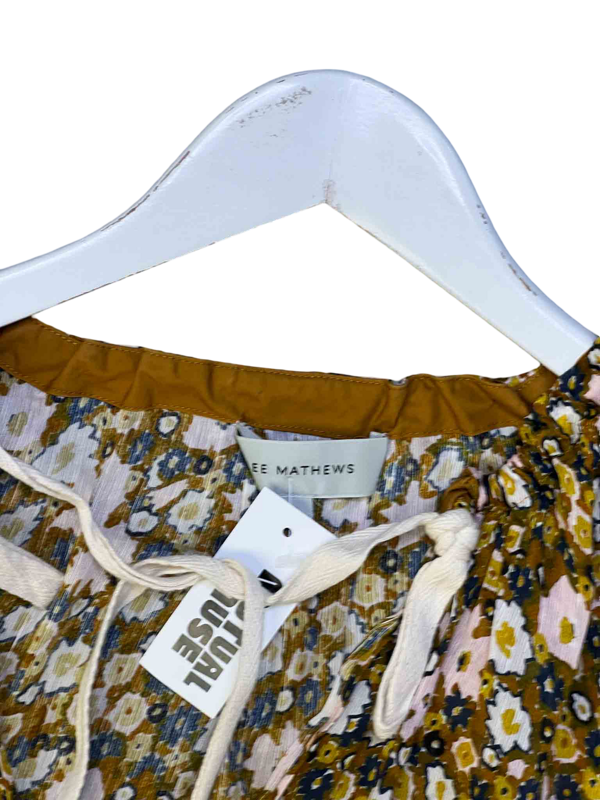 Size S | Lee Matthews Floral Linen and Silk Blend Top