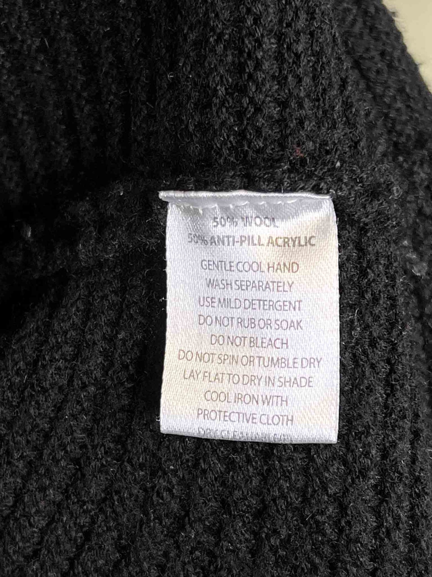 Size S | Alpha60 Black Wool Blend Ribbed Jumper