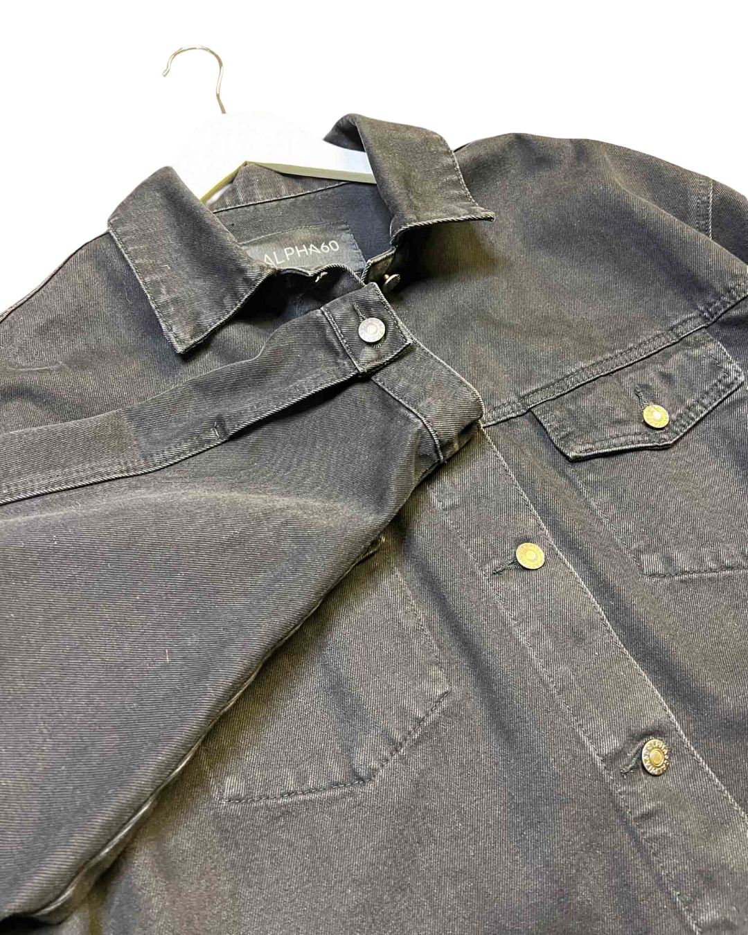 Size L | Alpha60 Boxy Black Denim Jacket