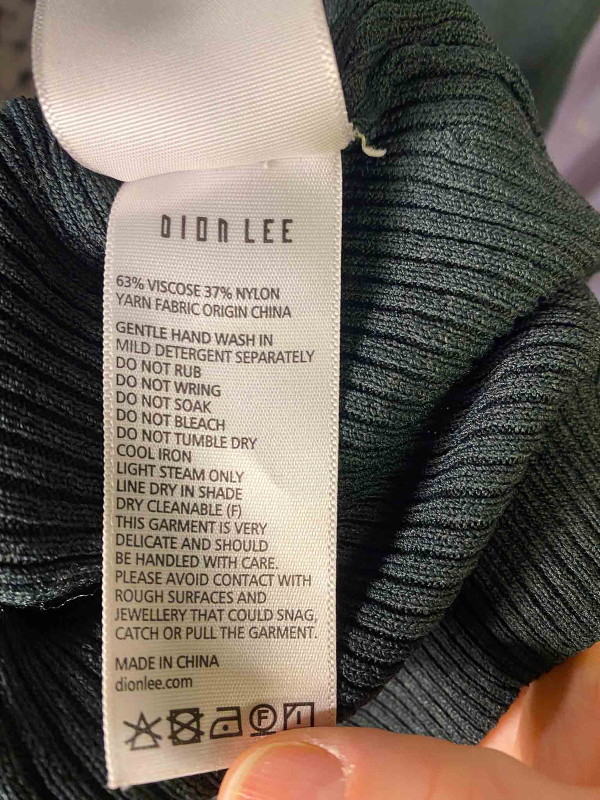 Size S | Dion Lee Green Ribbed Singlet
