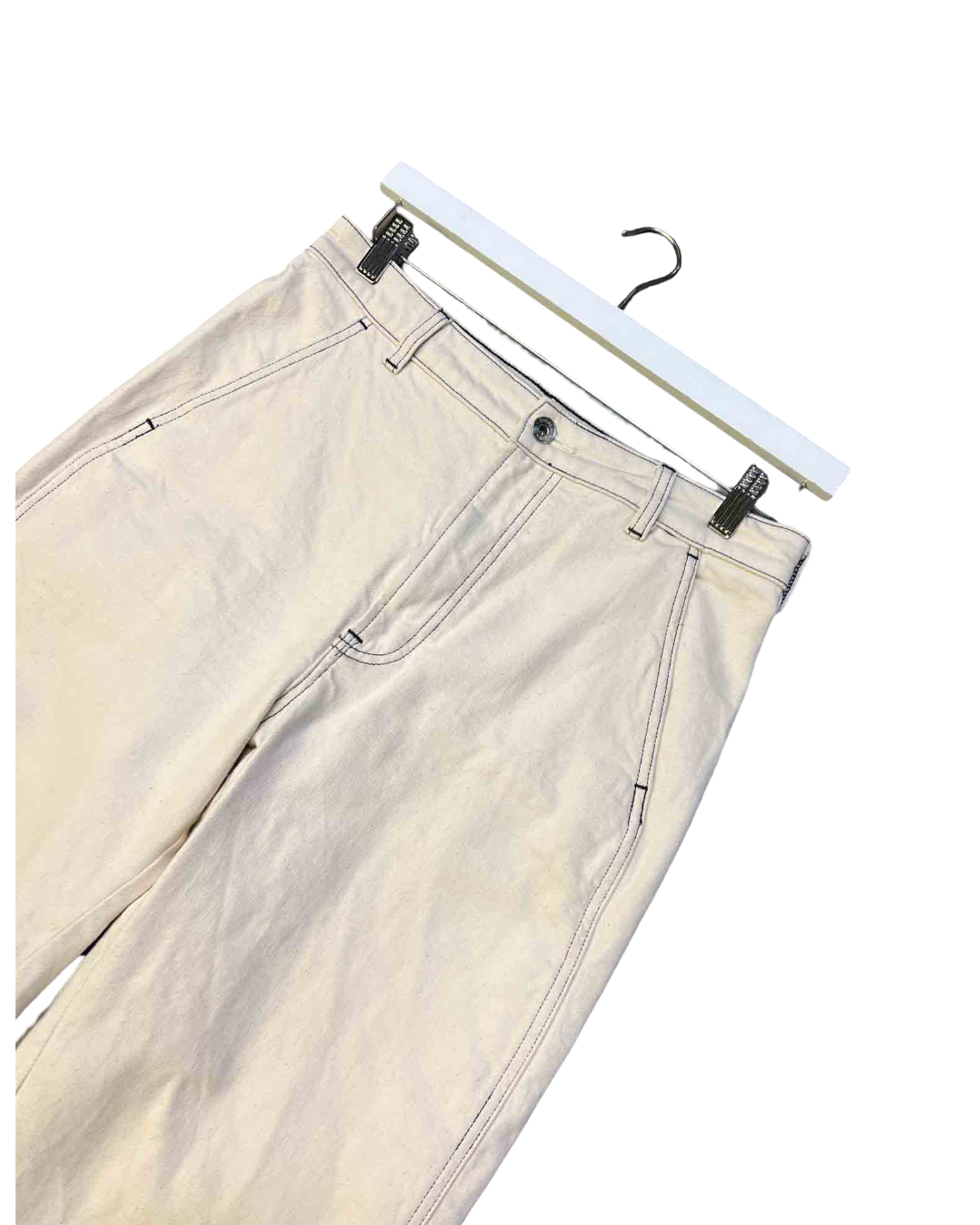 Size 29 | Everlane Cream Organic Cotton Barrel Pants