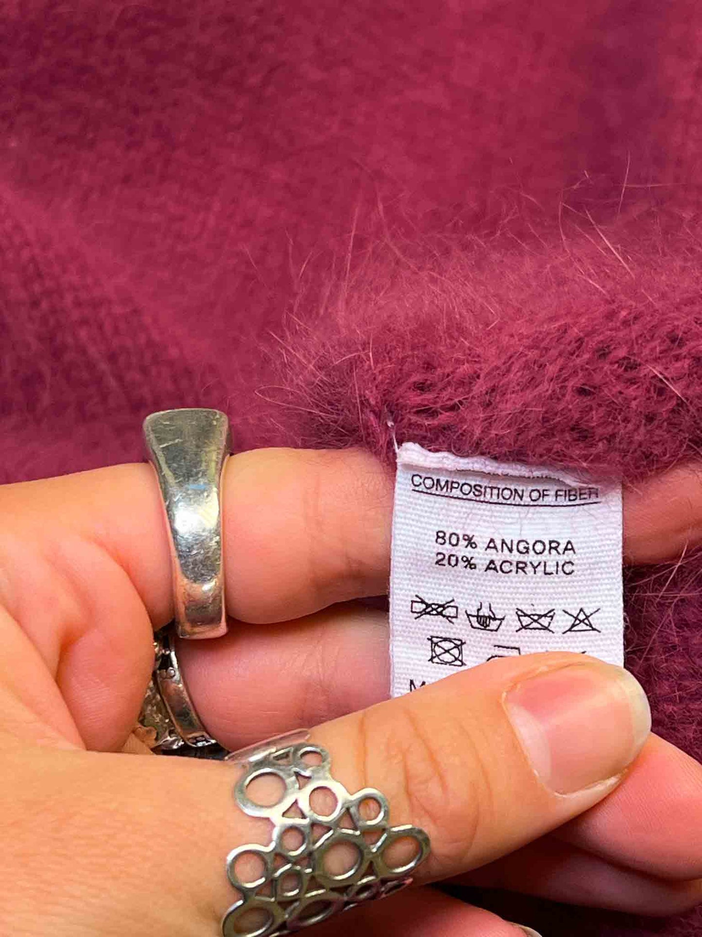 Size M/L | Olga de Polga Plumb Montreal Angora Knit Jumper