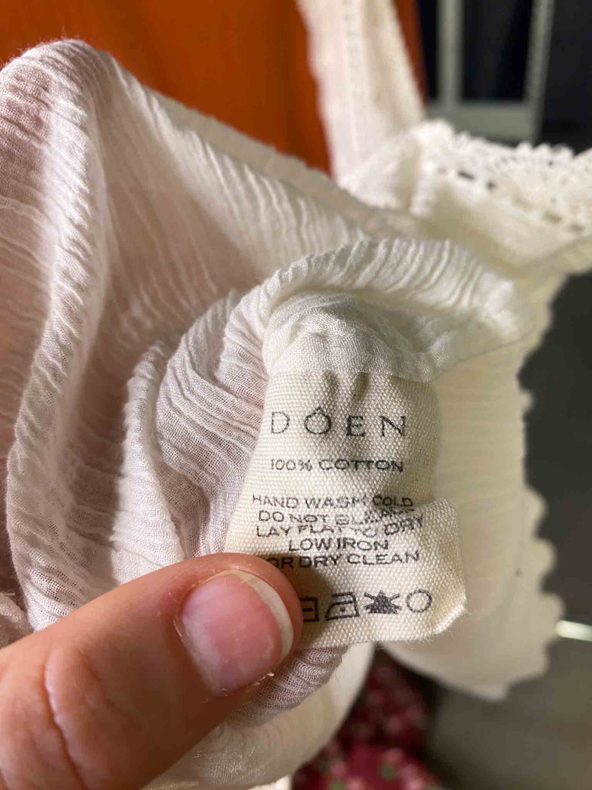 Size XS | Dôen White Lace Vera Camisole Top