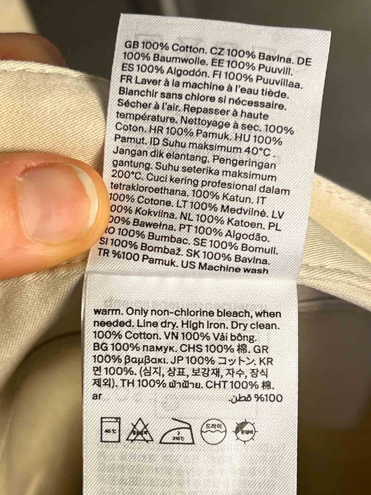 Size 44 (XXL) | COS Cream Cotton Barrel Pants NWT