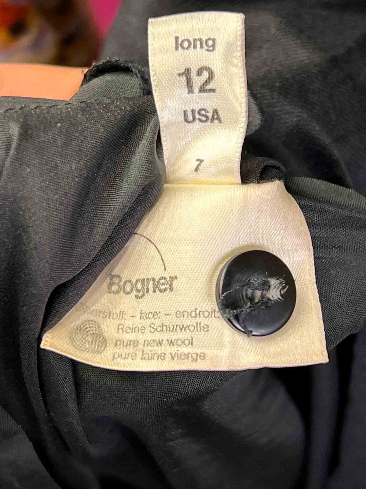 Size S/M | Bogner Black Wool Pleated Midi Skirt
