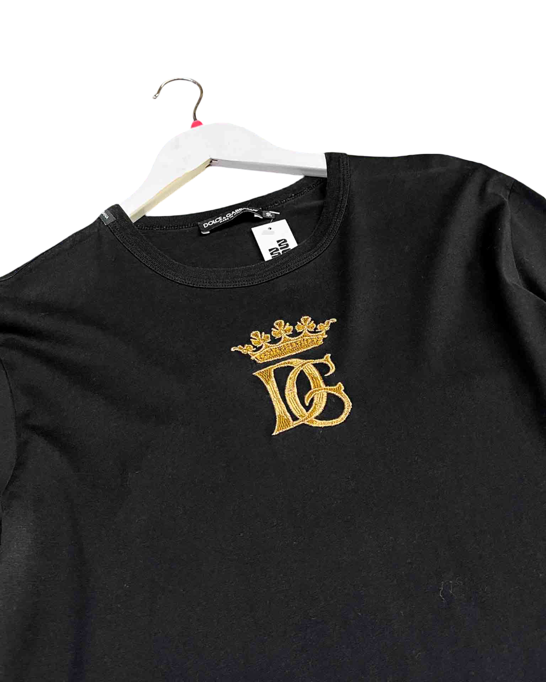 Size 50 (L) | Dolce & Gabbana Black Cotton Crown T-shirt