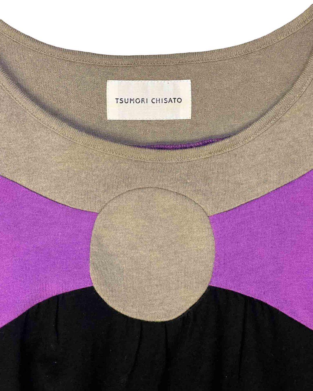 Size 2 (M) | Tsumori Chisato Colourblock Short Sleeve Top