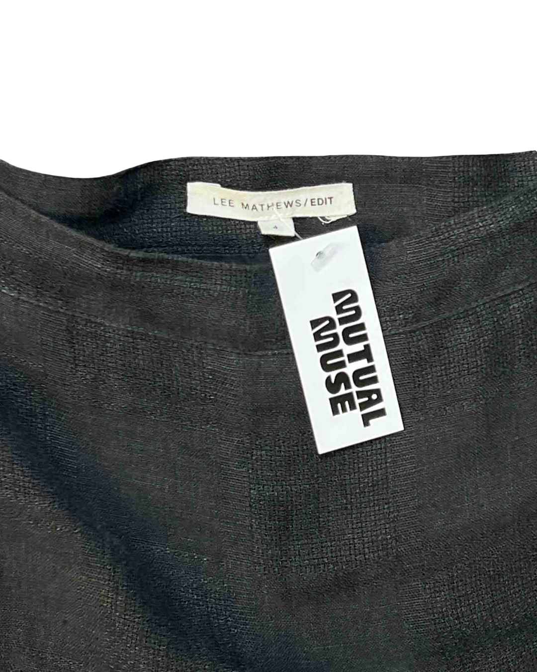 Size 4 (XL) | Lee Mathews Edit Charcoal Linen Mini Skirt