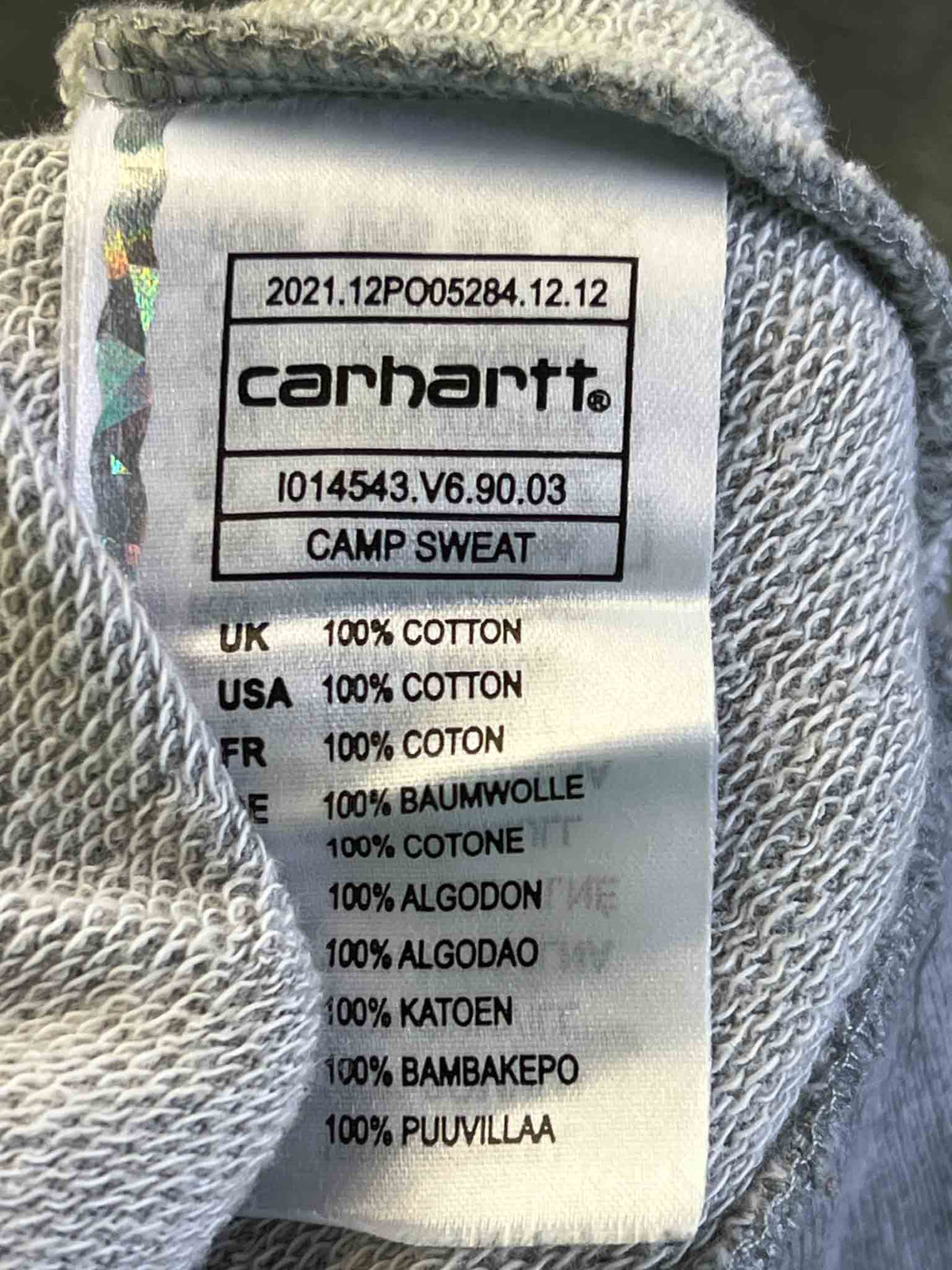 Size XL | Carhartt Grey Search and Destroy Crewneck Jumper