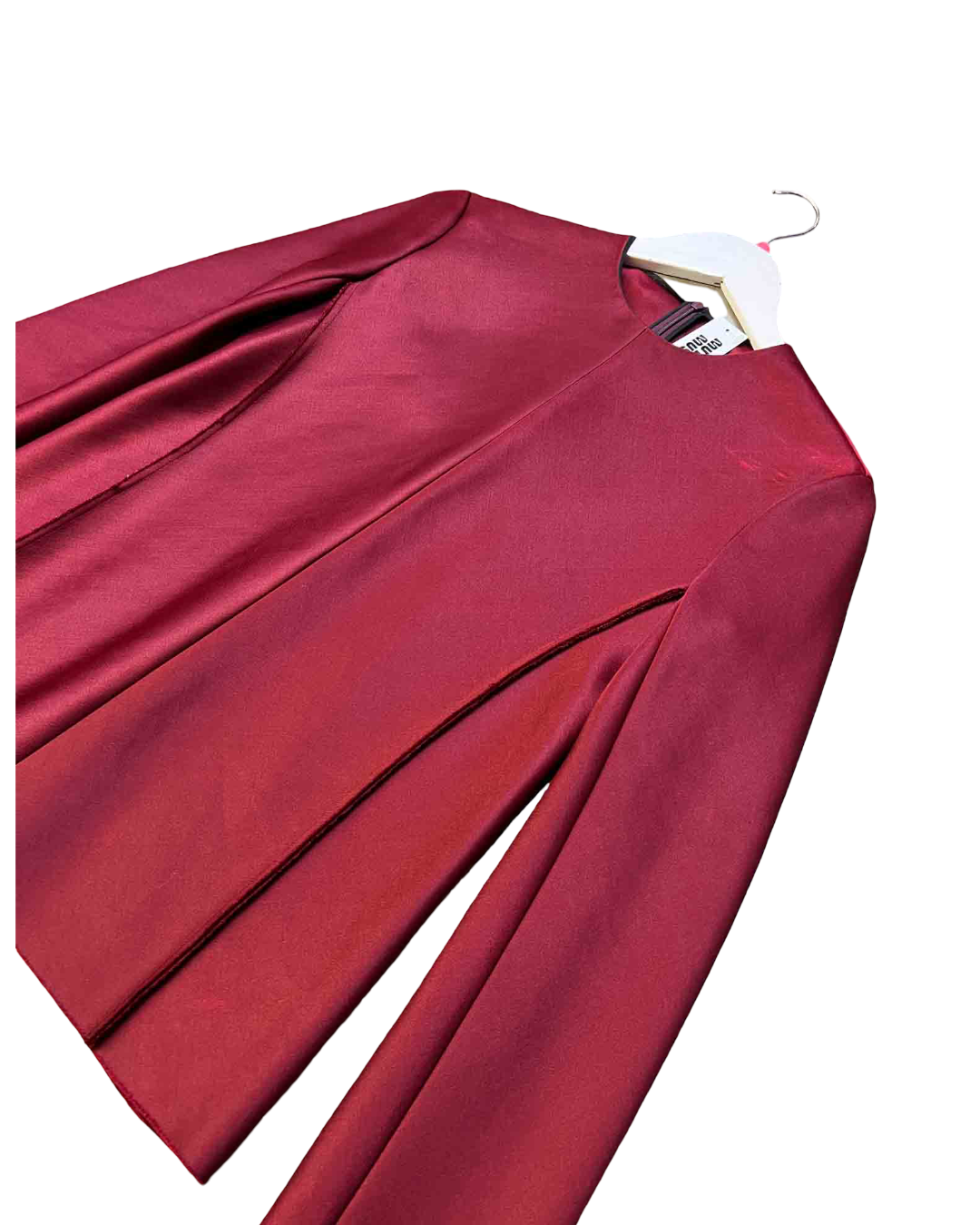 Size S | The Row Burgundy Satin Tailored Top