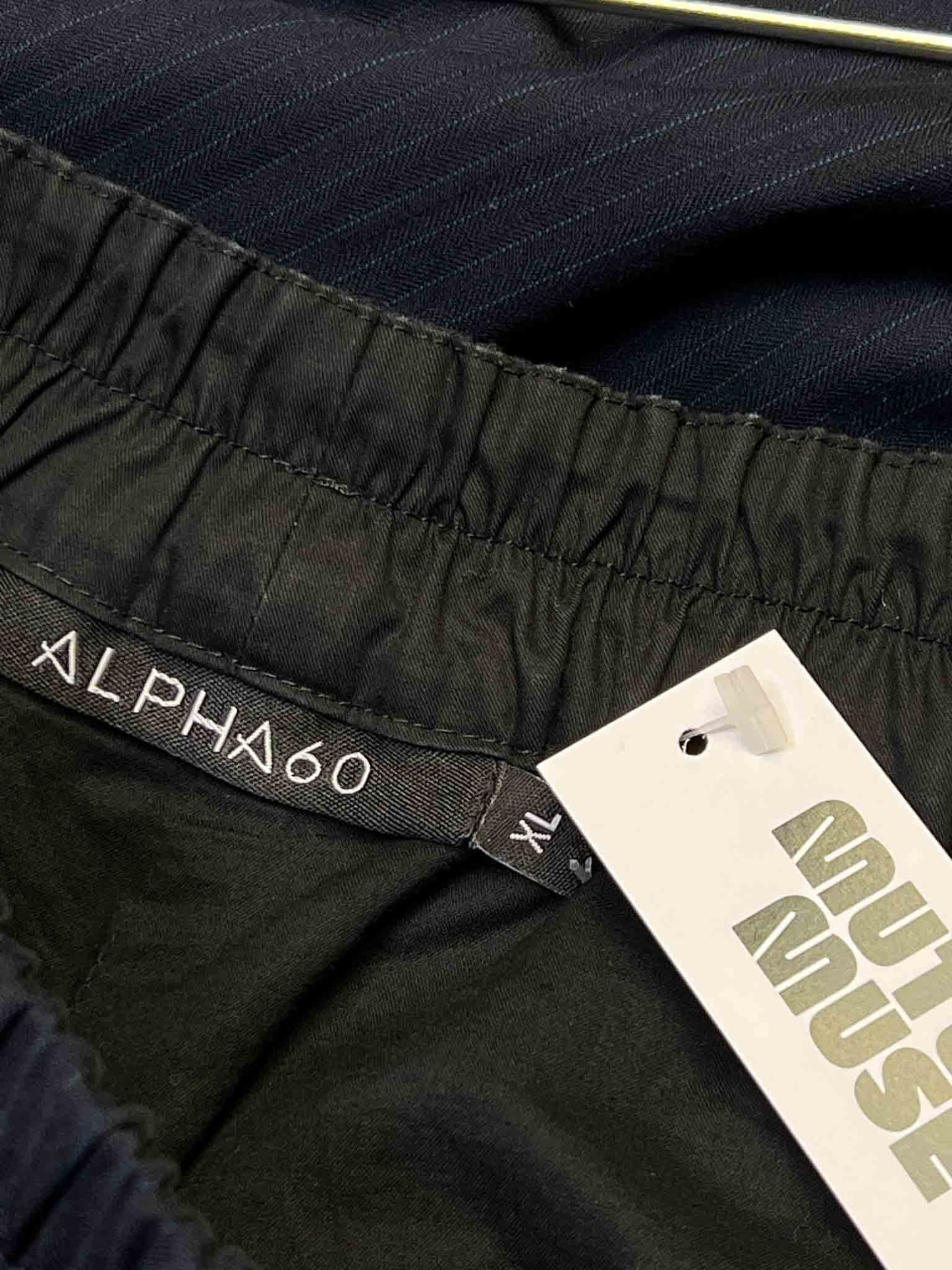 Size XL | Alpha60 Navy Wool Blend Pinstripe Culotte Pants
