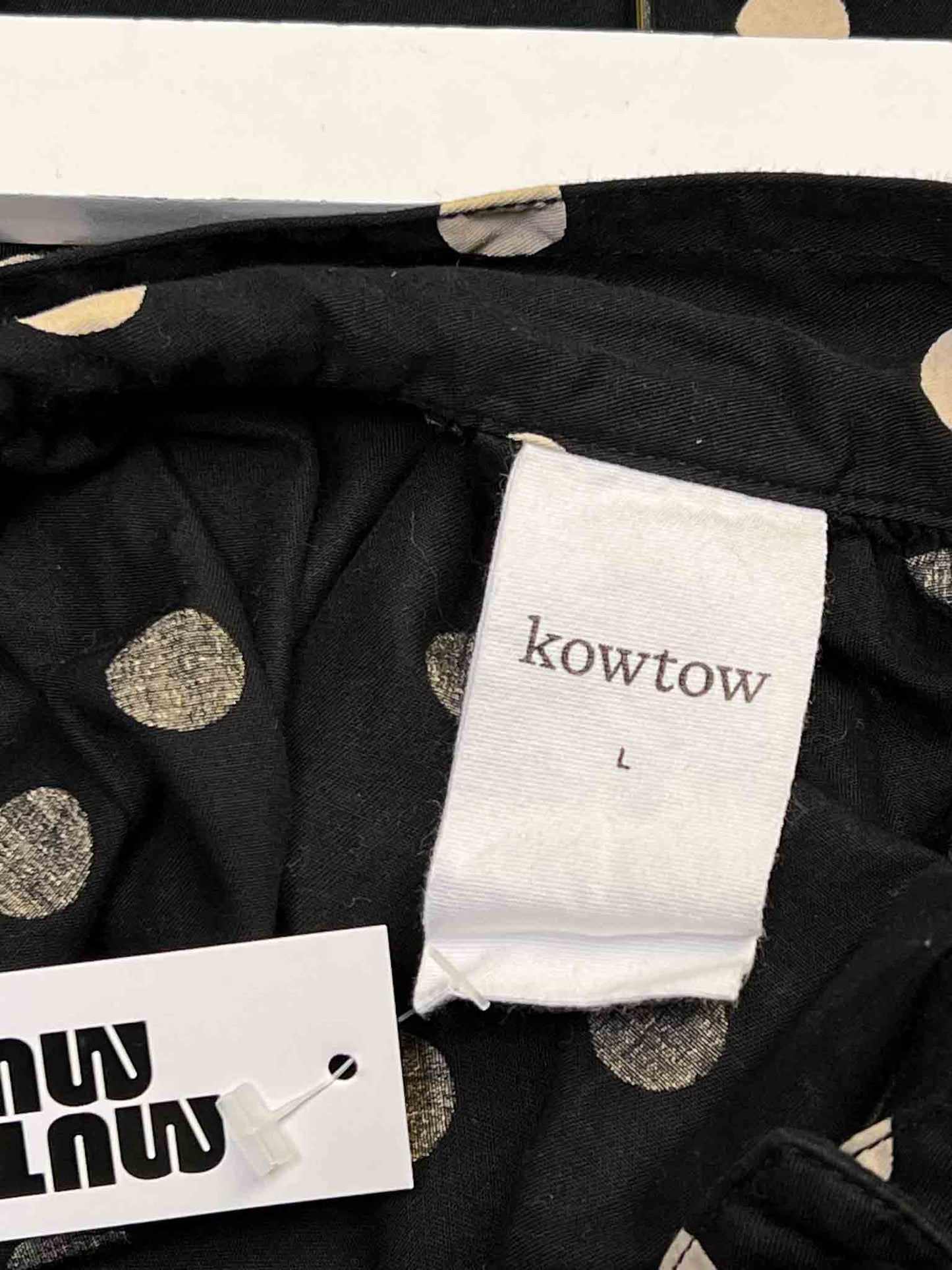 Size L | Kowtow Organic Cotton Polkadot Midi Skirt