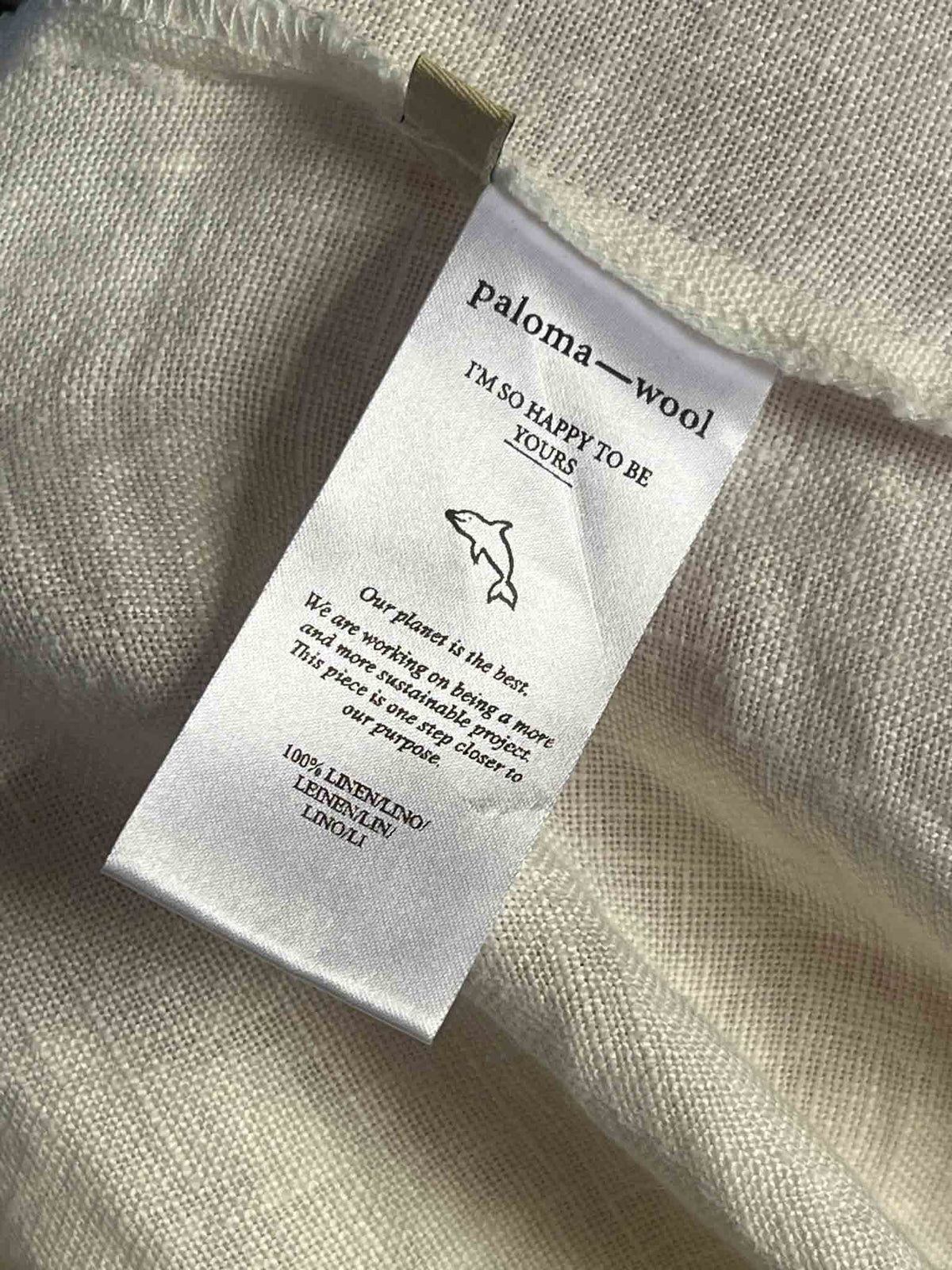Size S | Paloma Wool White Linen Bamni Photo Print Pants