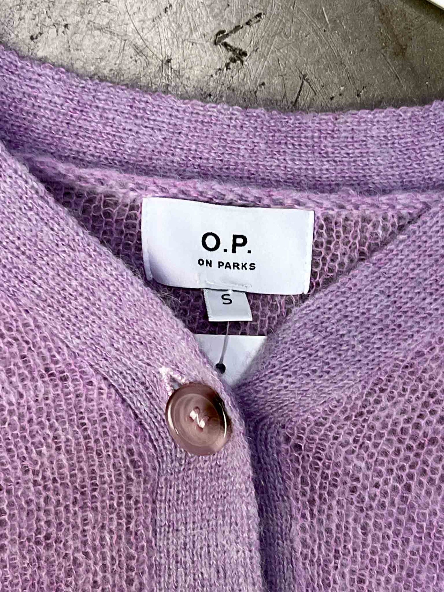 Size S | On Parks Purple Alpaca Blend Cropped Cardigan