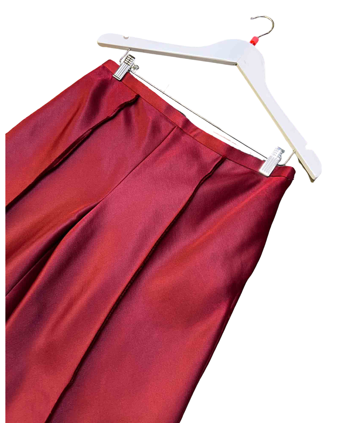 Size S | The Row Burgundy Satin Pants