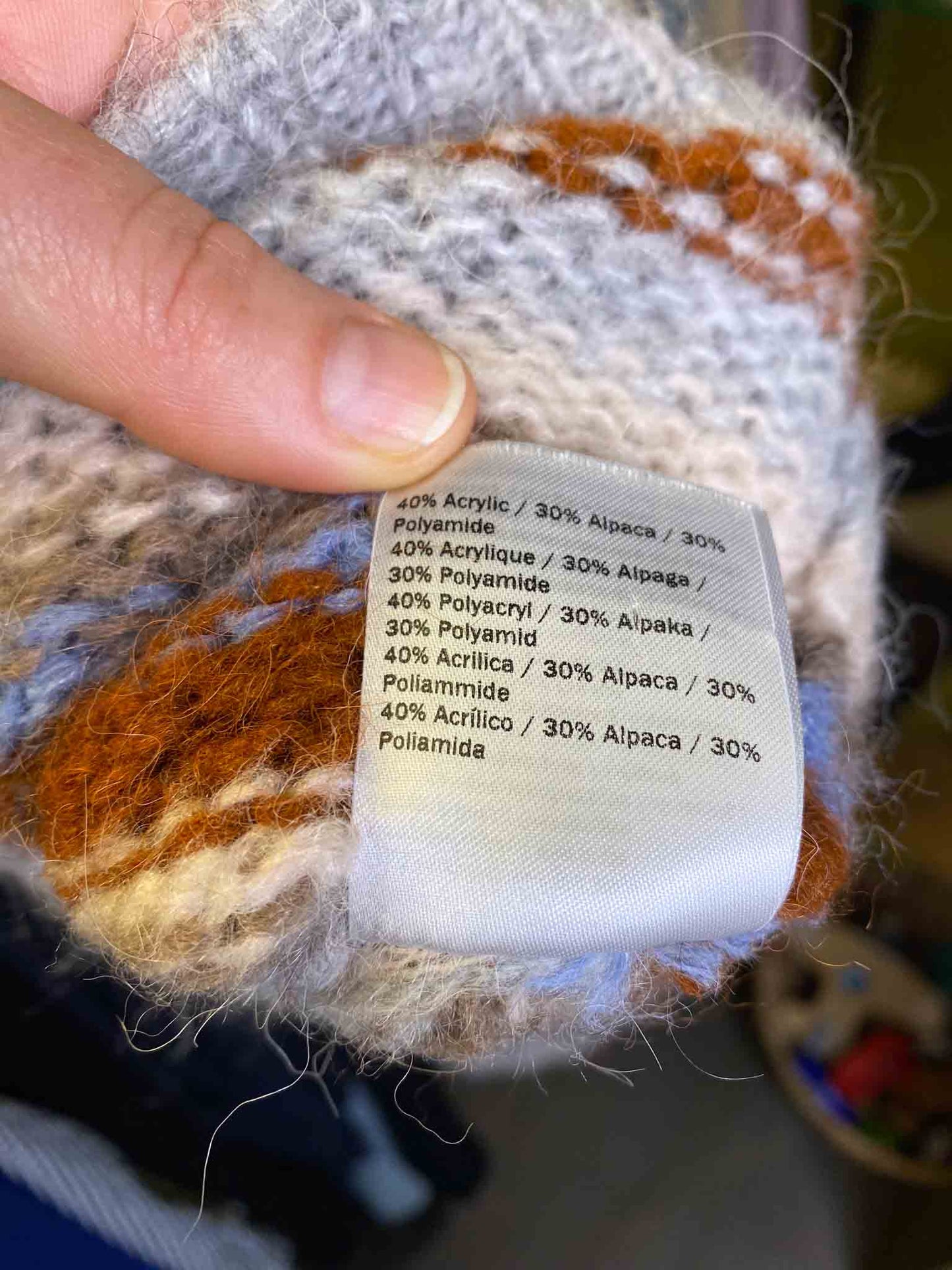 Size XL | Second Female Striped Alpaca Blend Jumper