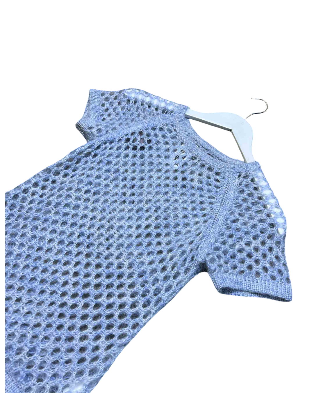 Size S | Antipodium Mohair Blend Knitted Mesh Top