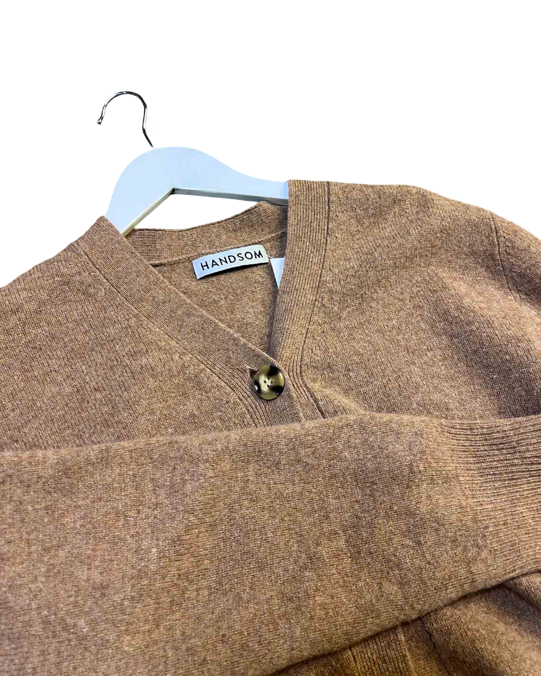 Size 10 (M) | Handsom Brown Lambswool Blend Cardigan