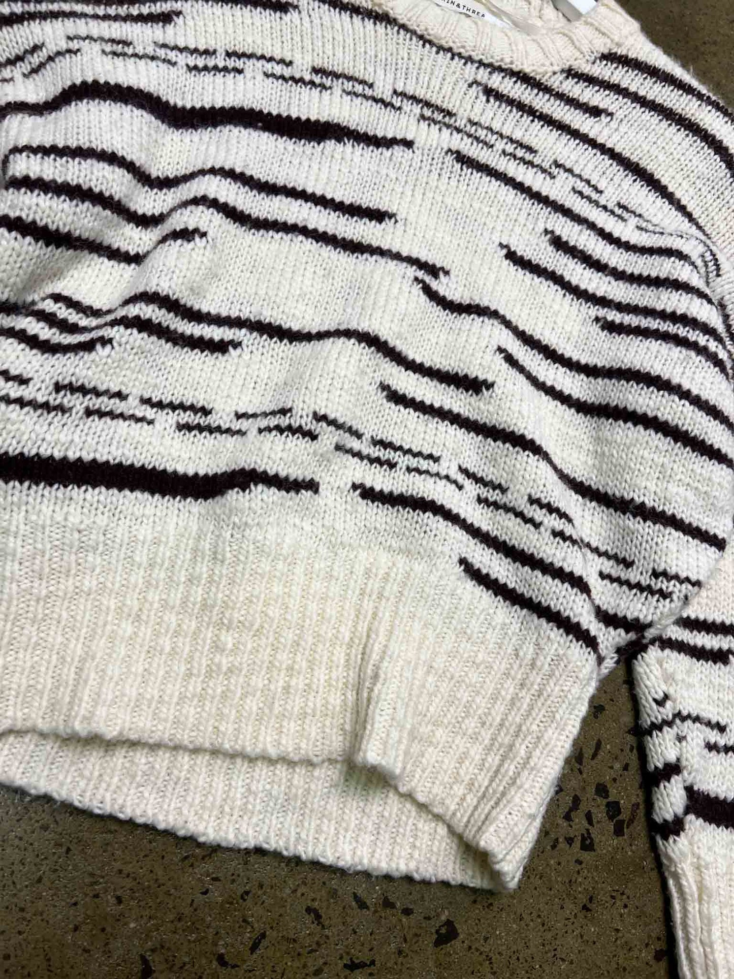 Size 10 (M) | Skin & Threads Cream Lambswool Blend Knitted Jumper