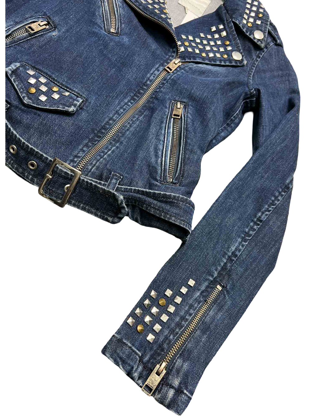 Size 12 | Diesel Studded Denim Biker Jacket