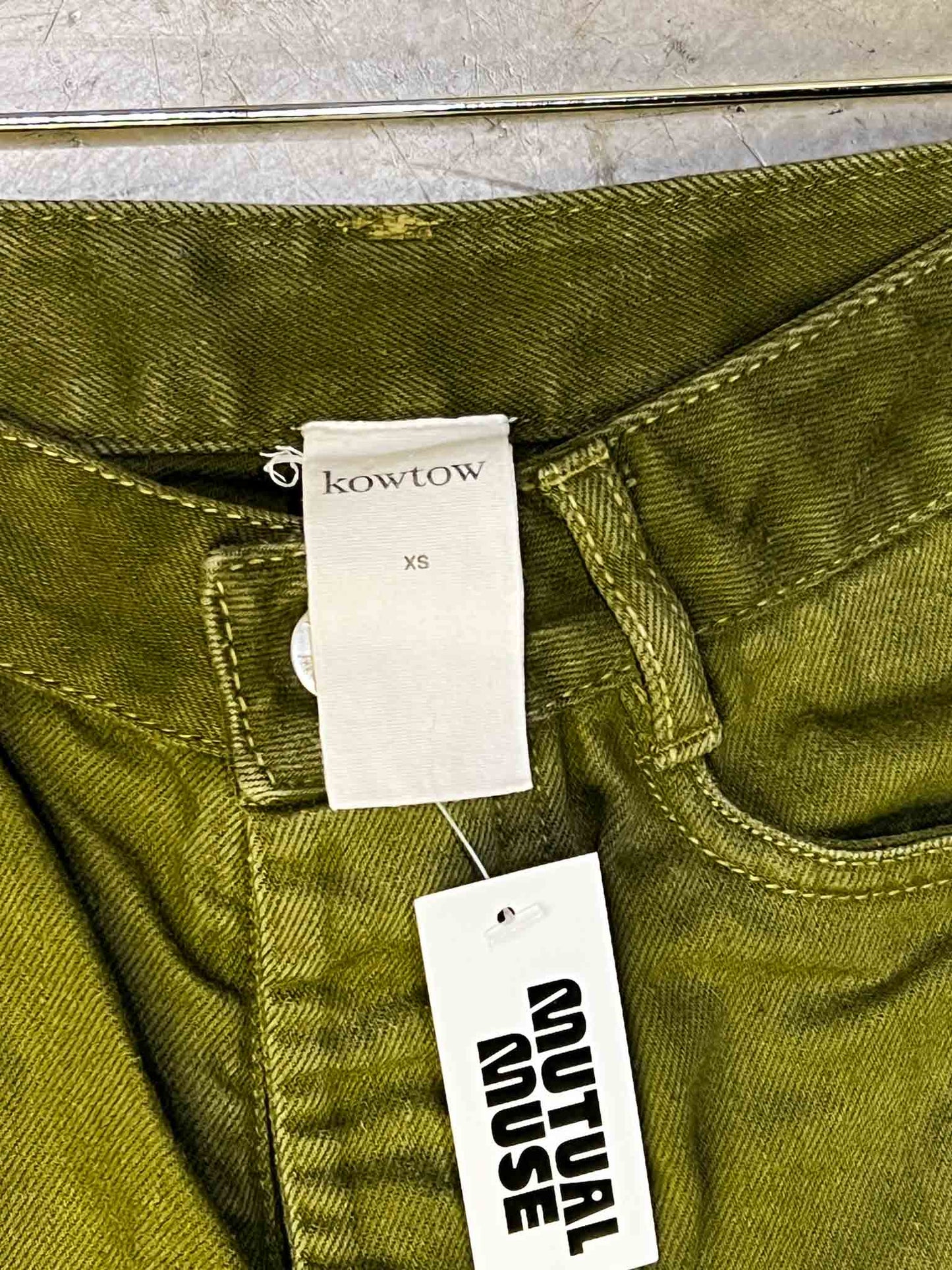 Size XS | Kowtow Organic Cotton Green Straight Leg Pants