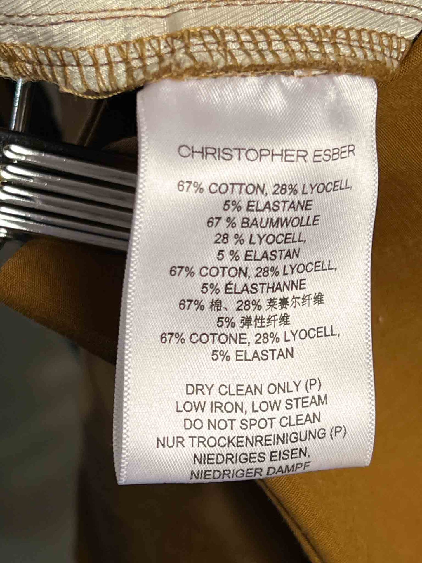 Size S | Christopher Esber Tan Stretch Trousers