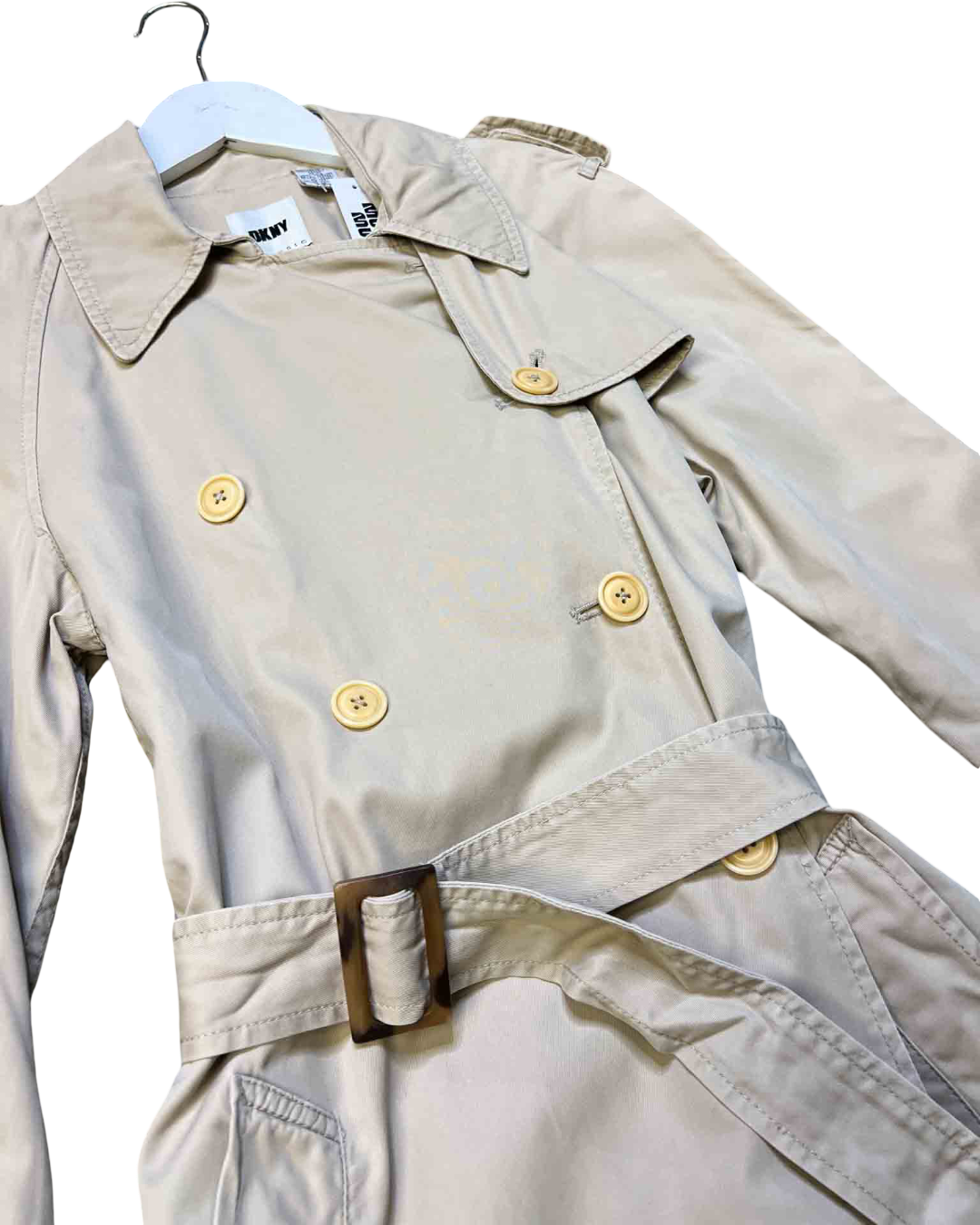 Size M | DKNY Beige Cotton Trench Coat