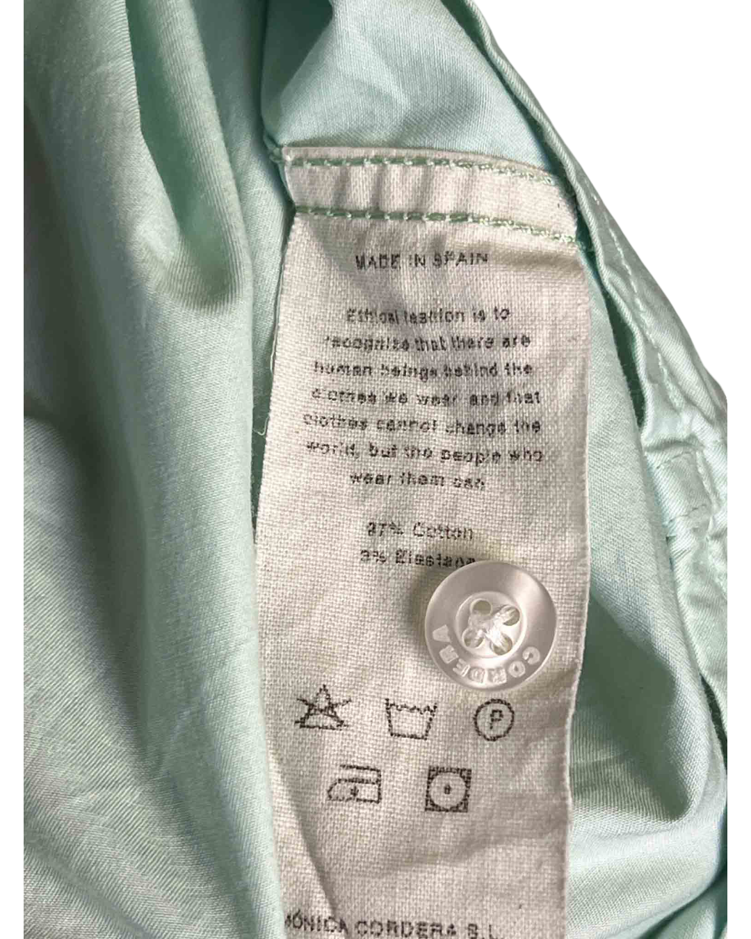 Size S | Cordera Mint Cotton Boxy Shirt